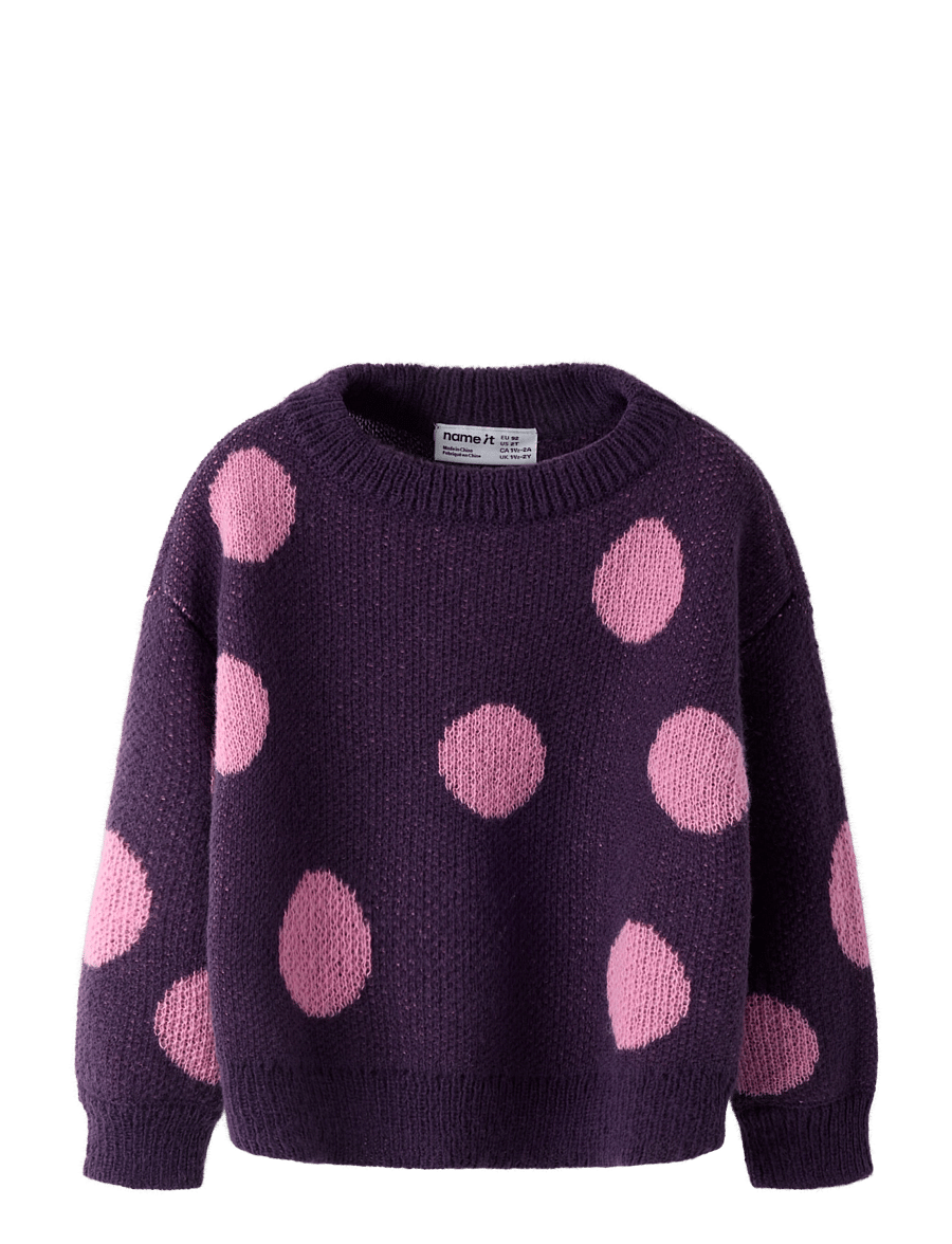 name it - NMFOLISA LS KNIT BF - pullover - navy cosmos - 0