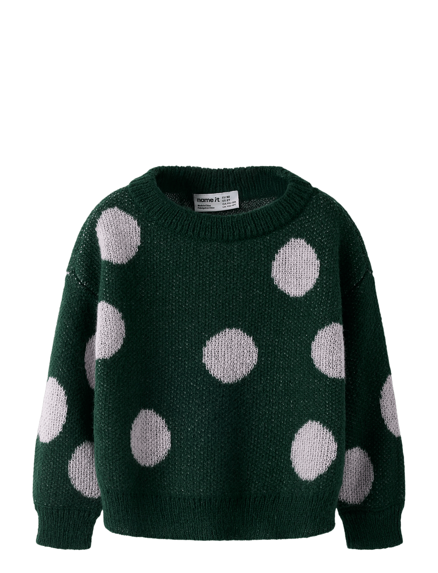 name it - NMFOLISA LS KNIT BF - trøjer - pine grove - 0