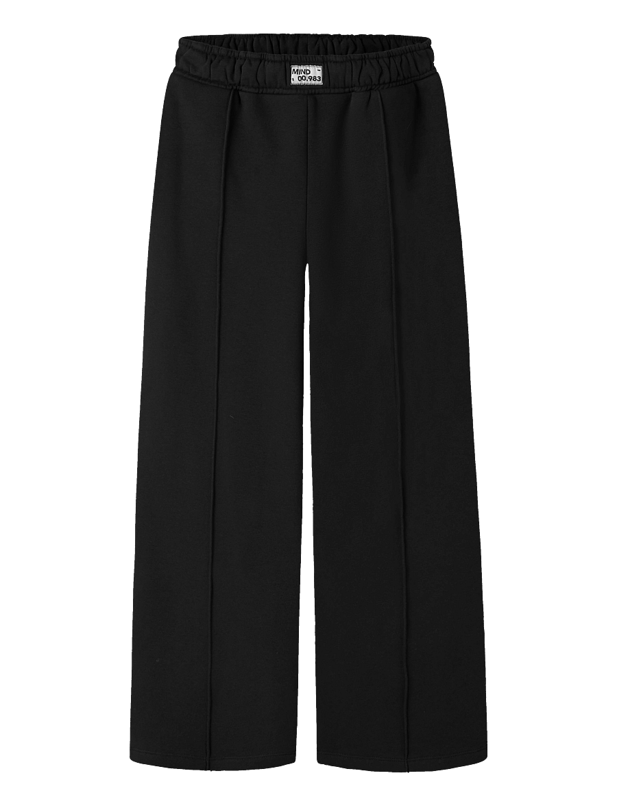 name it - NKMOFRANZ WIDE PANT SWE BRU BF - sweatpants - black - 0