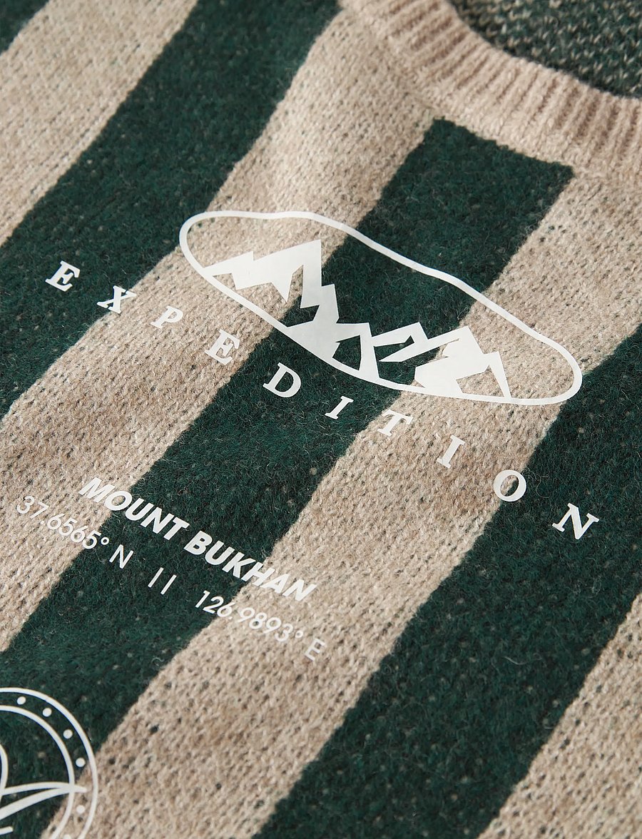 name it - NKMOLENS LS LOOSE KNIT BF - pullover - pine grove - 2