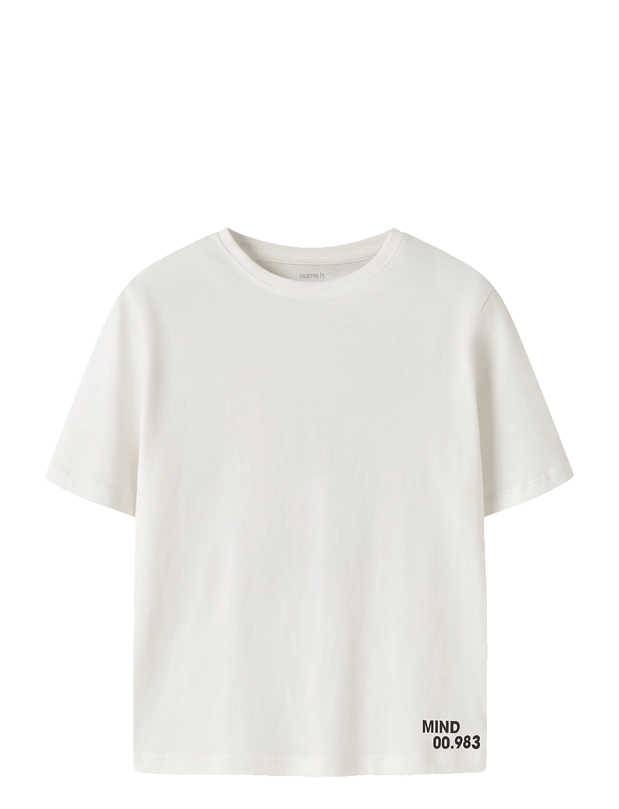 name it - NKMOHANNES SS NREG TOP BF - kortärmade t-shirts - cloud dancer - 0