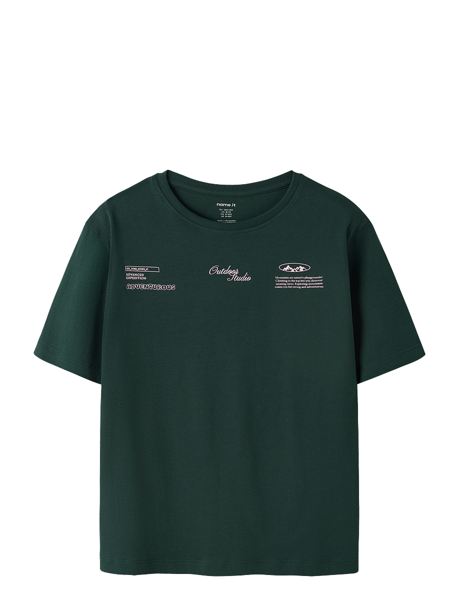 name it - NKMOHANNES SS NREG TOP BF - kortärmade t-shirts - pine grove - 0