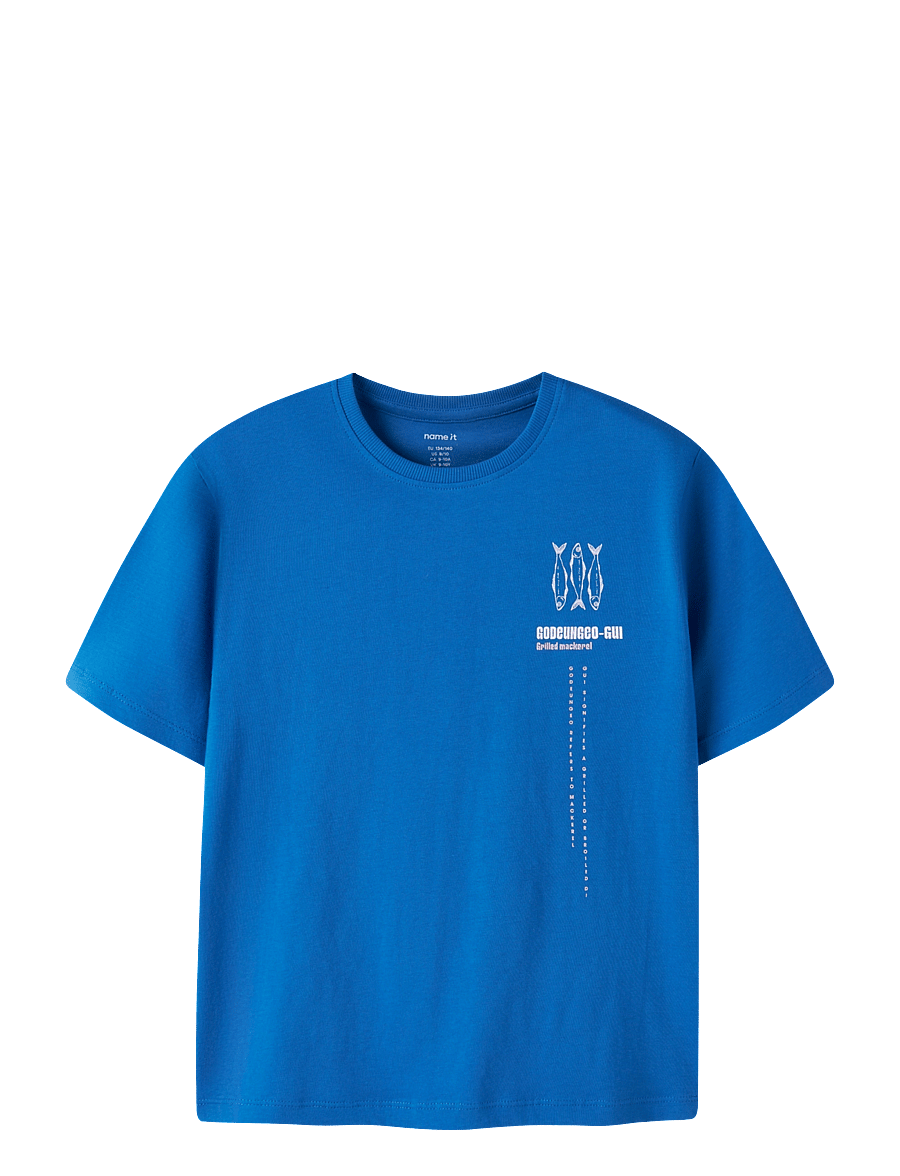 name it - NKMOHANNES SS NREG TOP BF - kortärmade t-shirts - victoria blue - 0