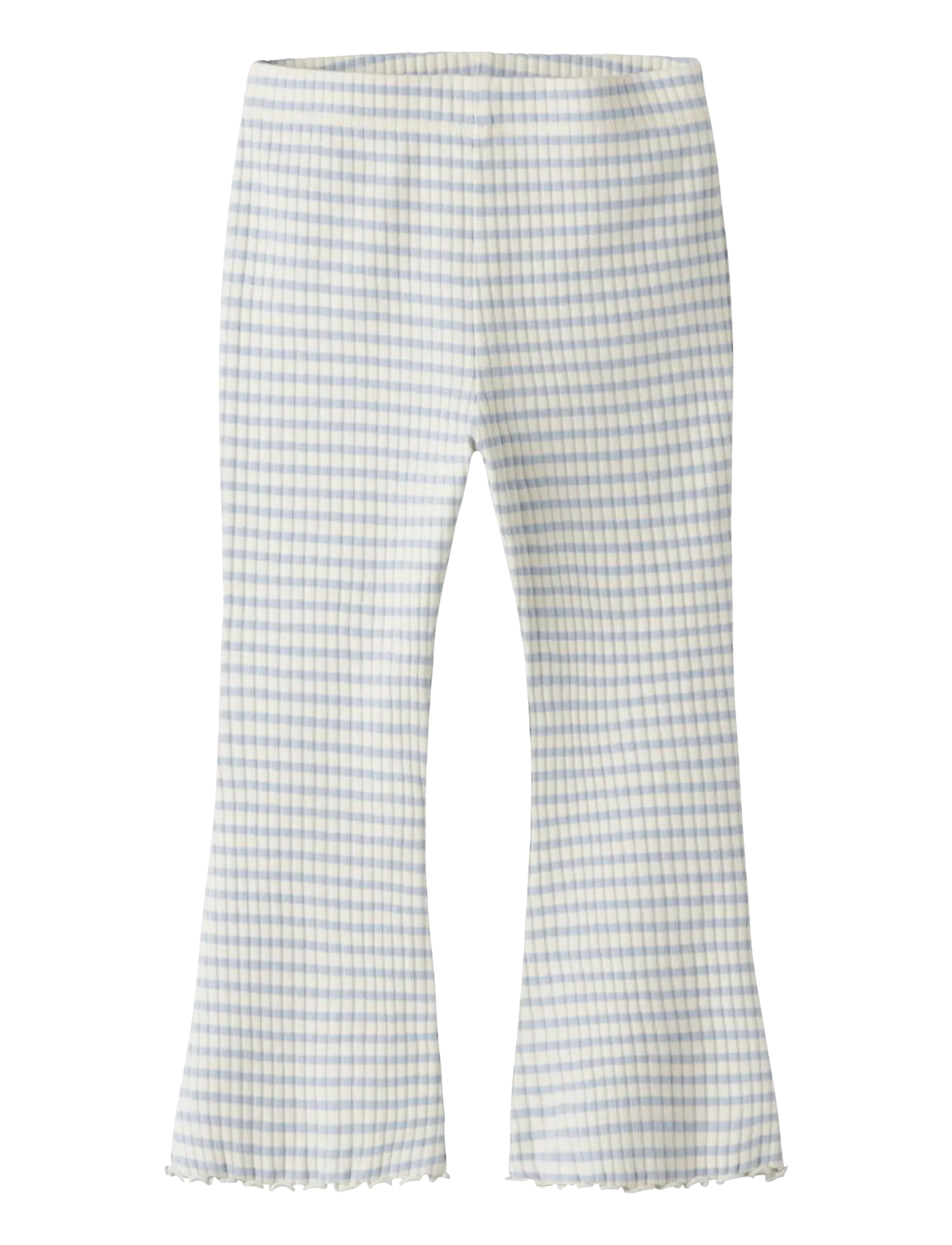 name it Nmfvemma Flare Pant, Børn, Ribbede Stribede Flare Bukser, Cream, Str: 104