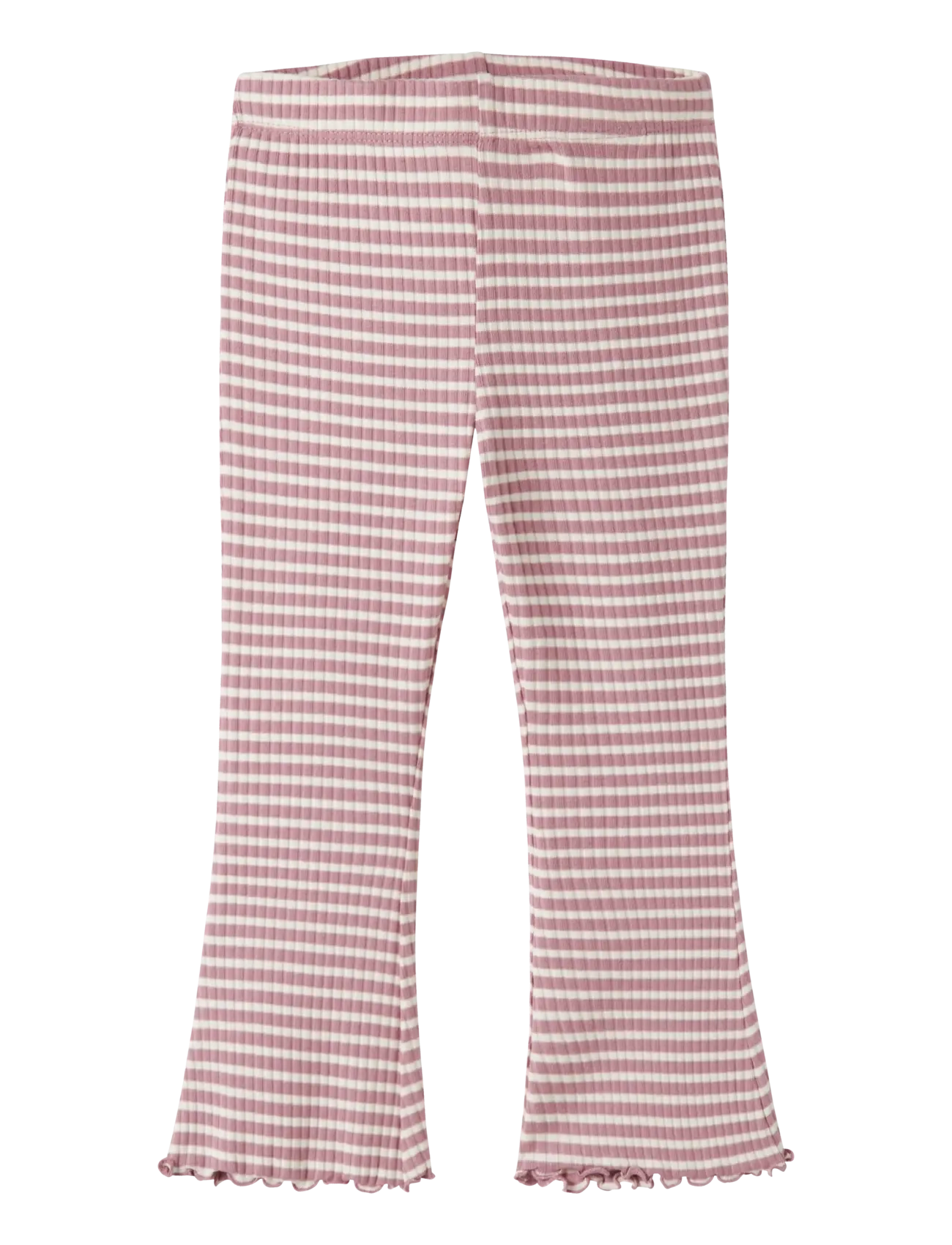name it Nmfvemma Flare Pant, Børn, Ribbede Stribede Flare Bukser, Pink, Str: 92