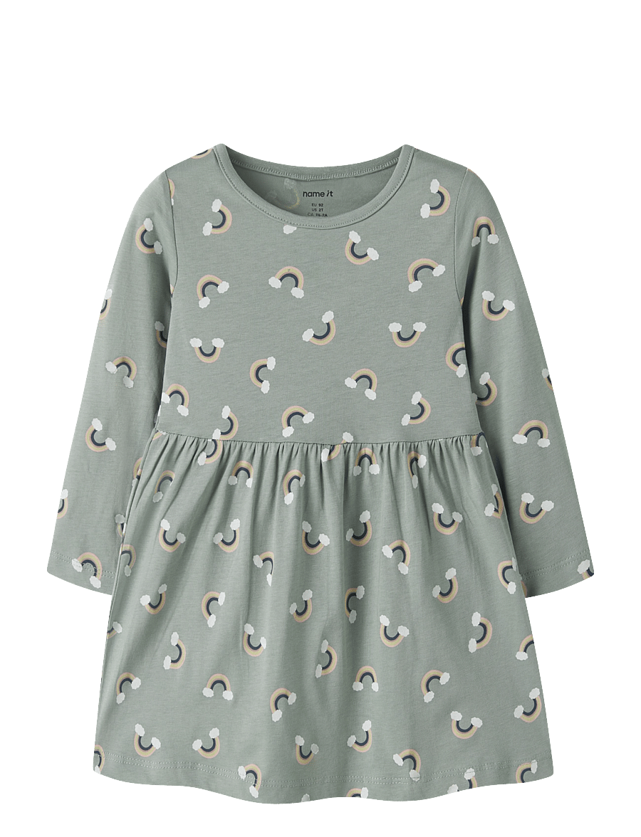 name it - NMFVILISA LS DRESS - green milieu - 0