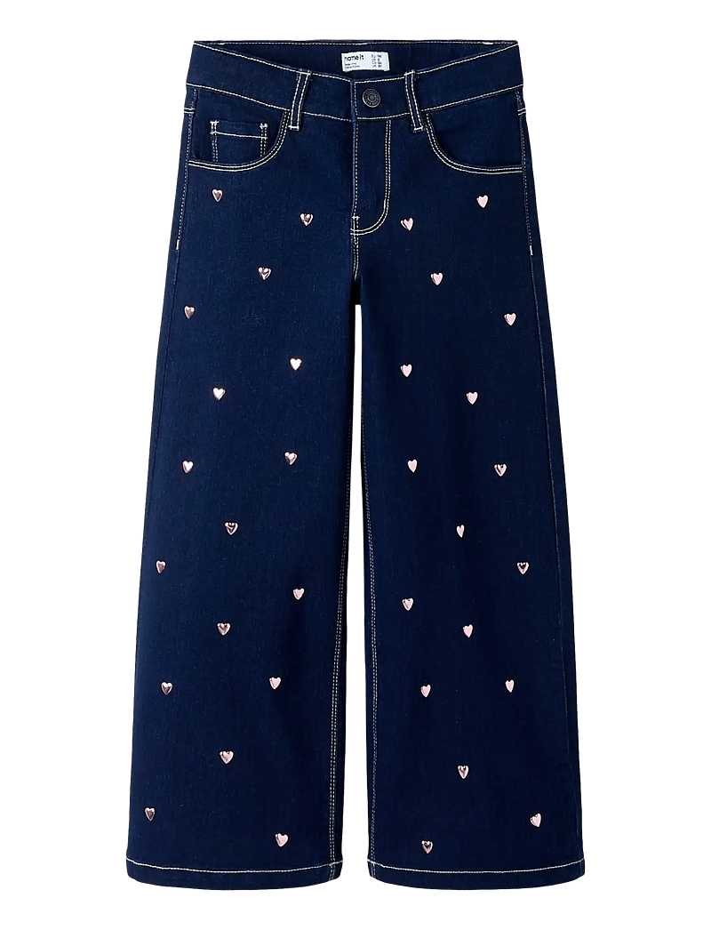 name it - NKFSALLI X-WIDE JEANS 1116-YA - brede jeans - dark blue denim - 1