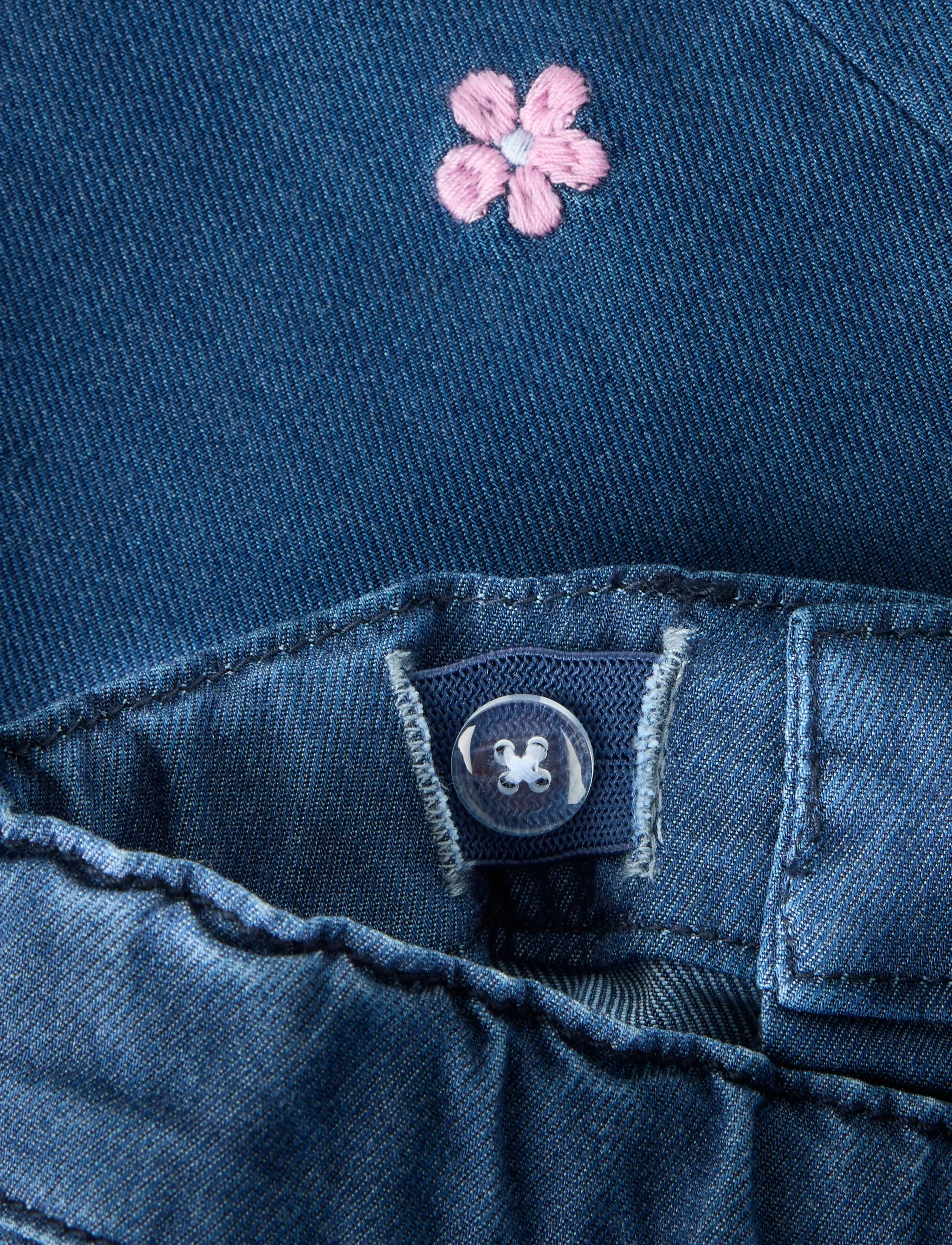 name it - NMFROSE SHAPED R EMB JEANS 1102-YB - tavalised teksad - dark blue denim - 4