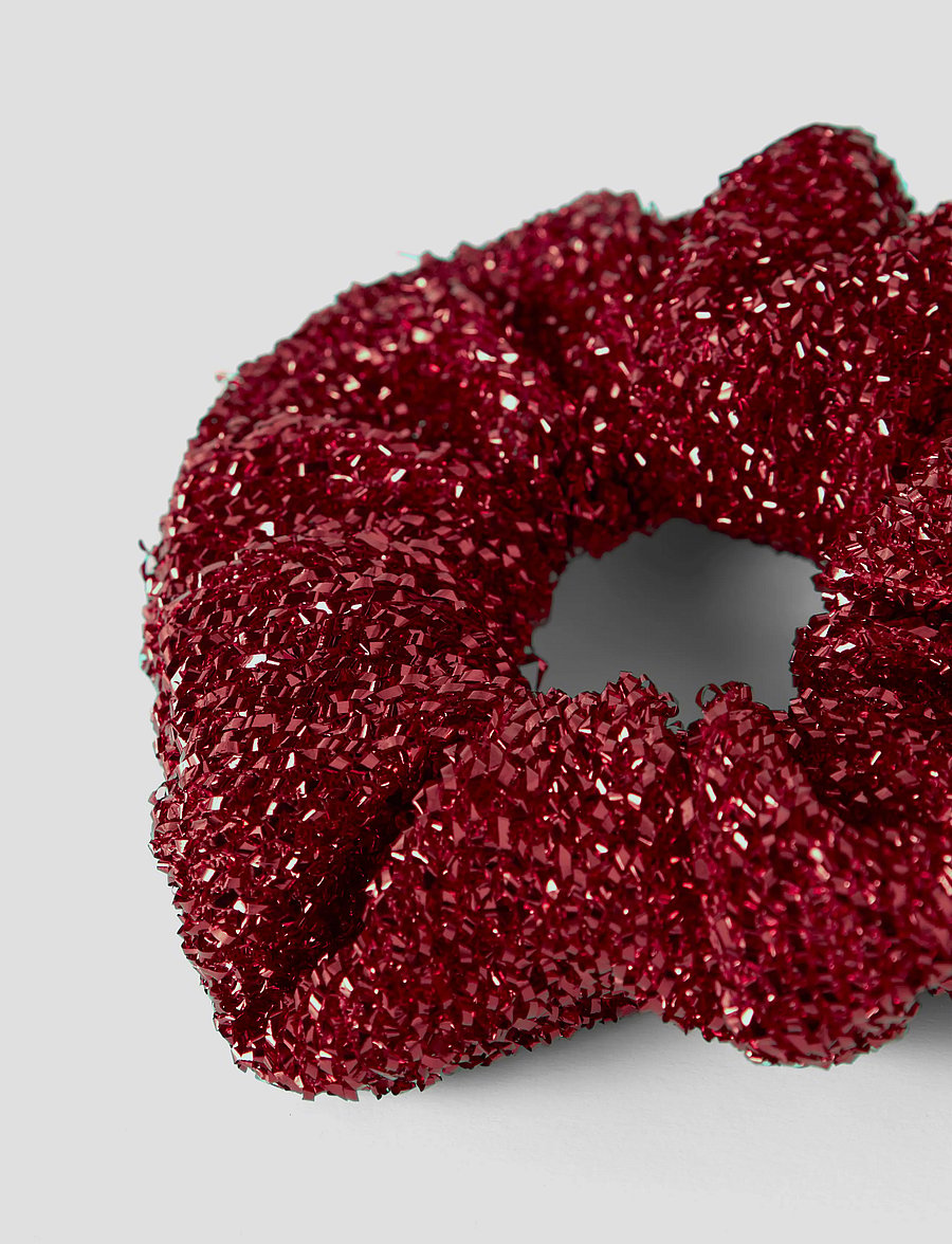 name it - NKFRIGLITTER SCRUNCHIE - hårbånd og hårsnore - red dahlia - 3