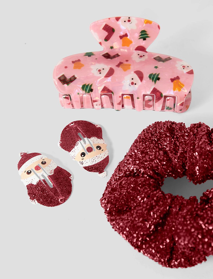 name it - NKFRICHRISTMAS MULTIPACK - sæt med huer & vanter - red dahlia - 2