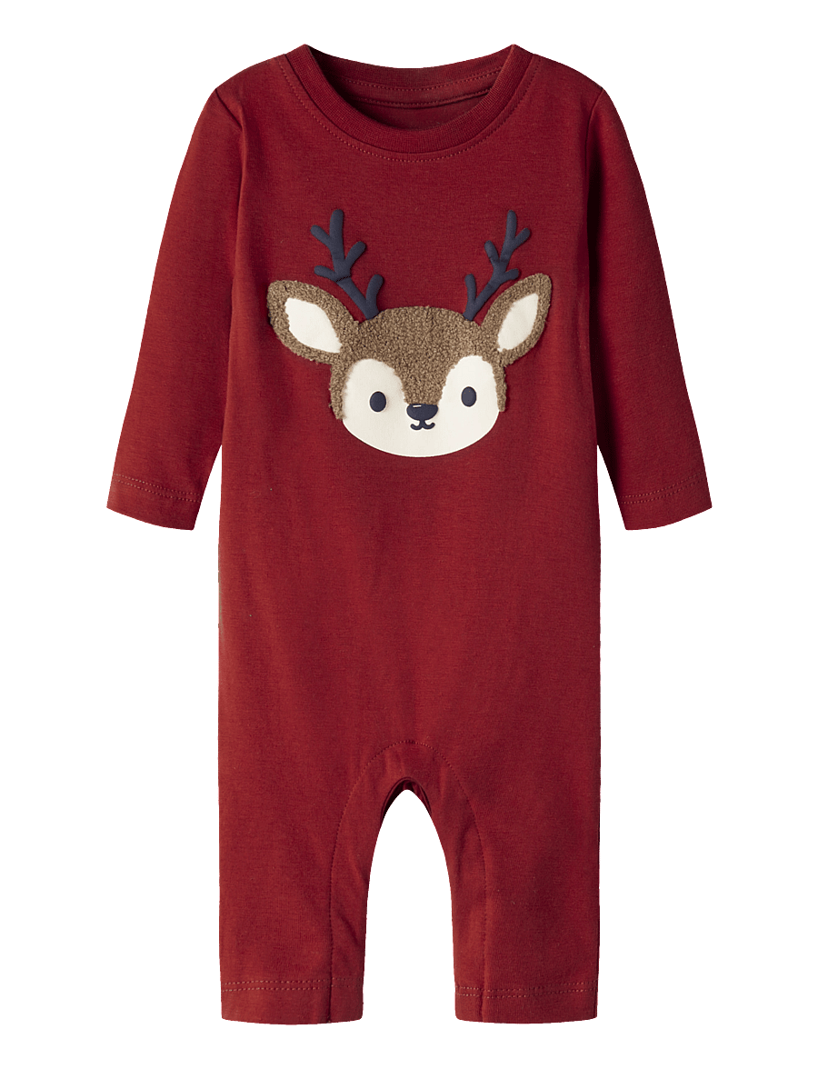 name it - NBNRUKAN LS BODYSUIT BOX - langærmede heldragter - red dahlia - 0