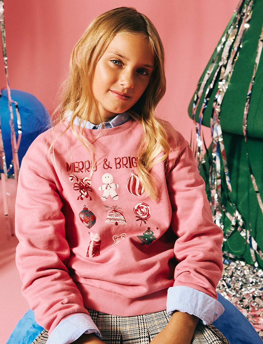 name it - NKFRAMBAM LS NREG SWEAT BRU BOX - sweatshirts - wild rose - 4