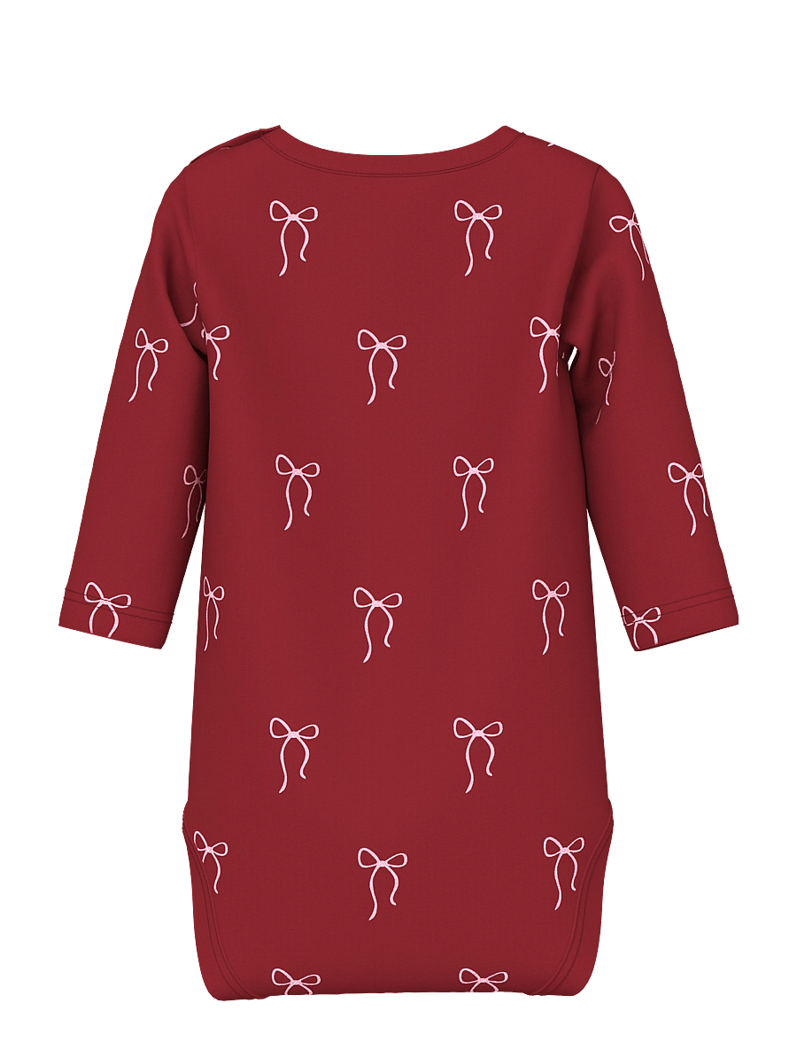 name it - NBFRATIA LS BODY BOX - pikkade varrukatega bodid - red dahlia - 1