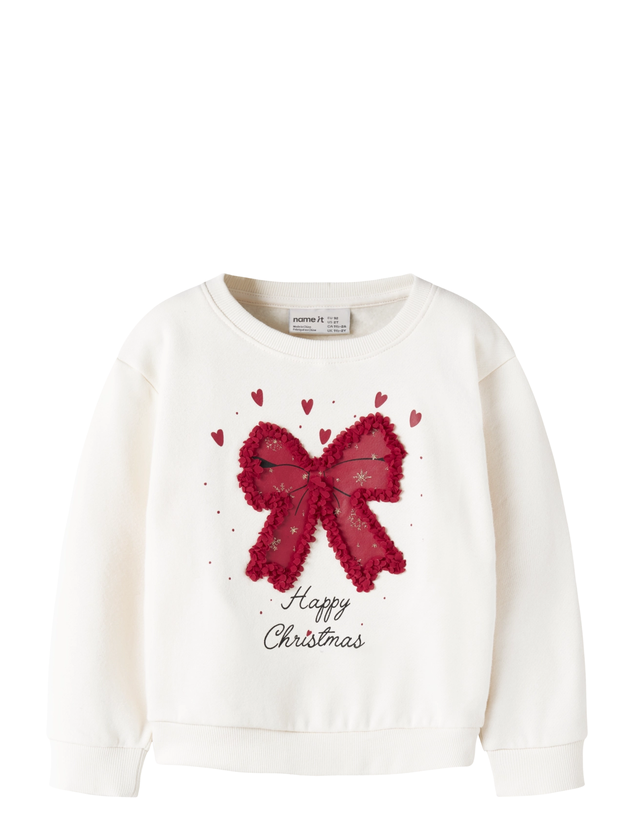 name it NMFPOLMAX LS NREG SWEAT BRU BOX - Dressipluusid ja kapuutsiga pusad - CLOUD DANCER / cream