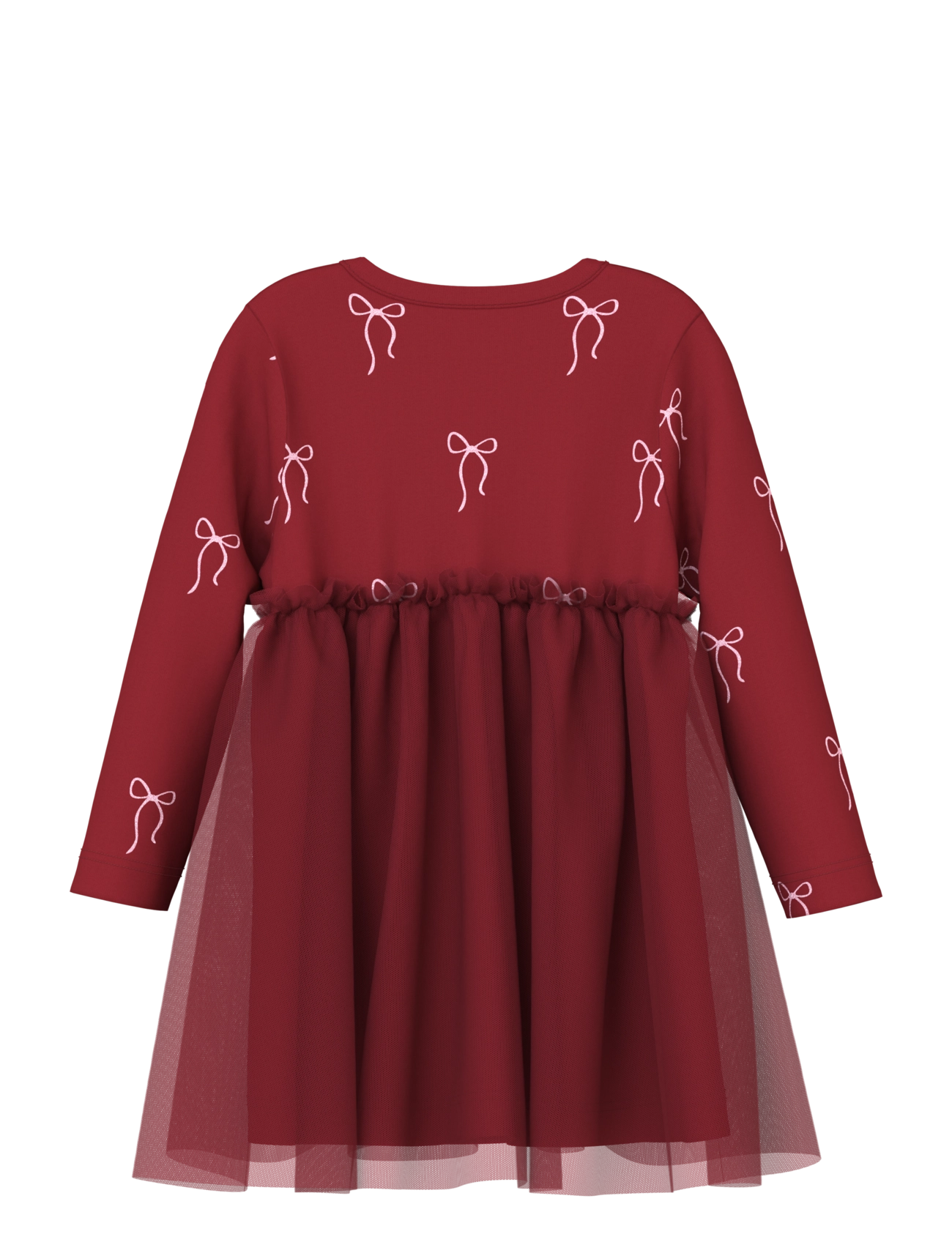 name it - NBFRATIA LS DRESS - langärmelige babykleider - red dahlia - 1