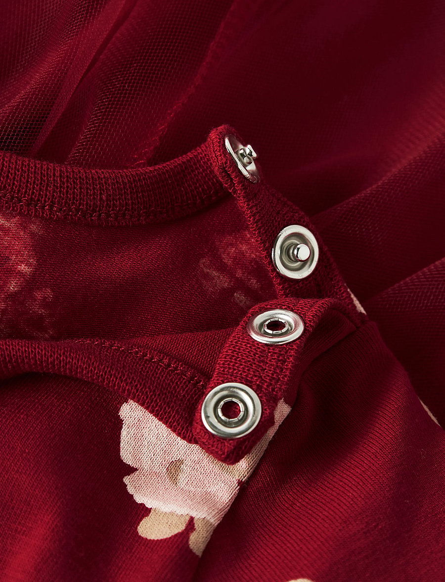 name it - NBFRATIA LS DRESS - langärmelige babykleider - red dahlia - 3