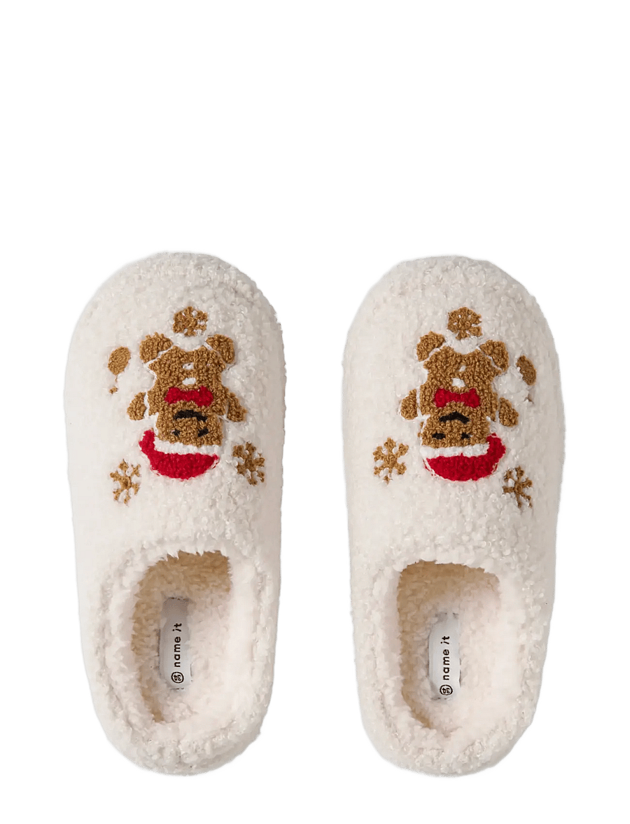 name it - NMNRIJULLE SLIPPER - hausschuhe - antique white - 4