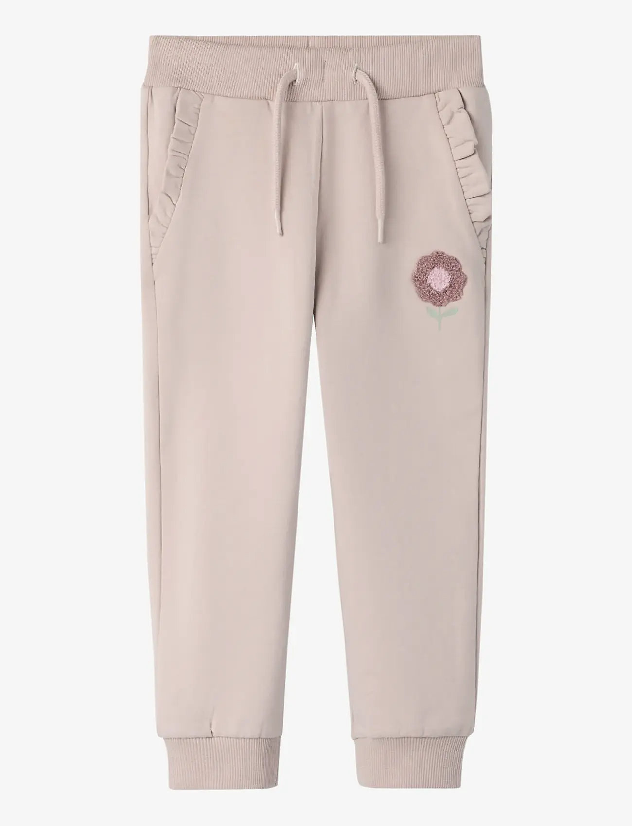 name it - NMFBRIANA SWE PANT BRU - babybukser - shadow gray - 0
