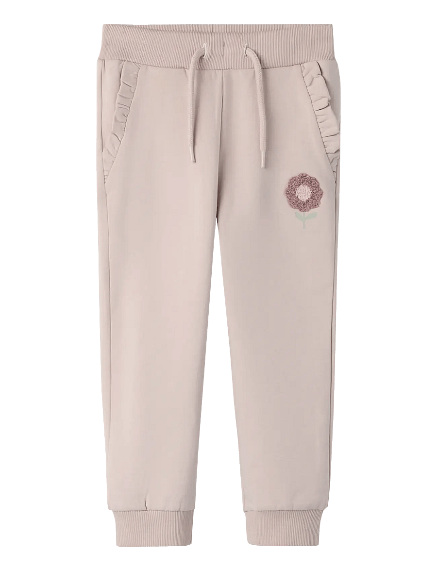 name it - NMFBRIANA SWE PANT BRU - babyhosen - shadow gray - 0
