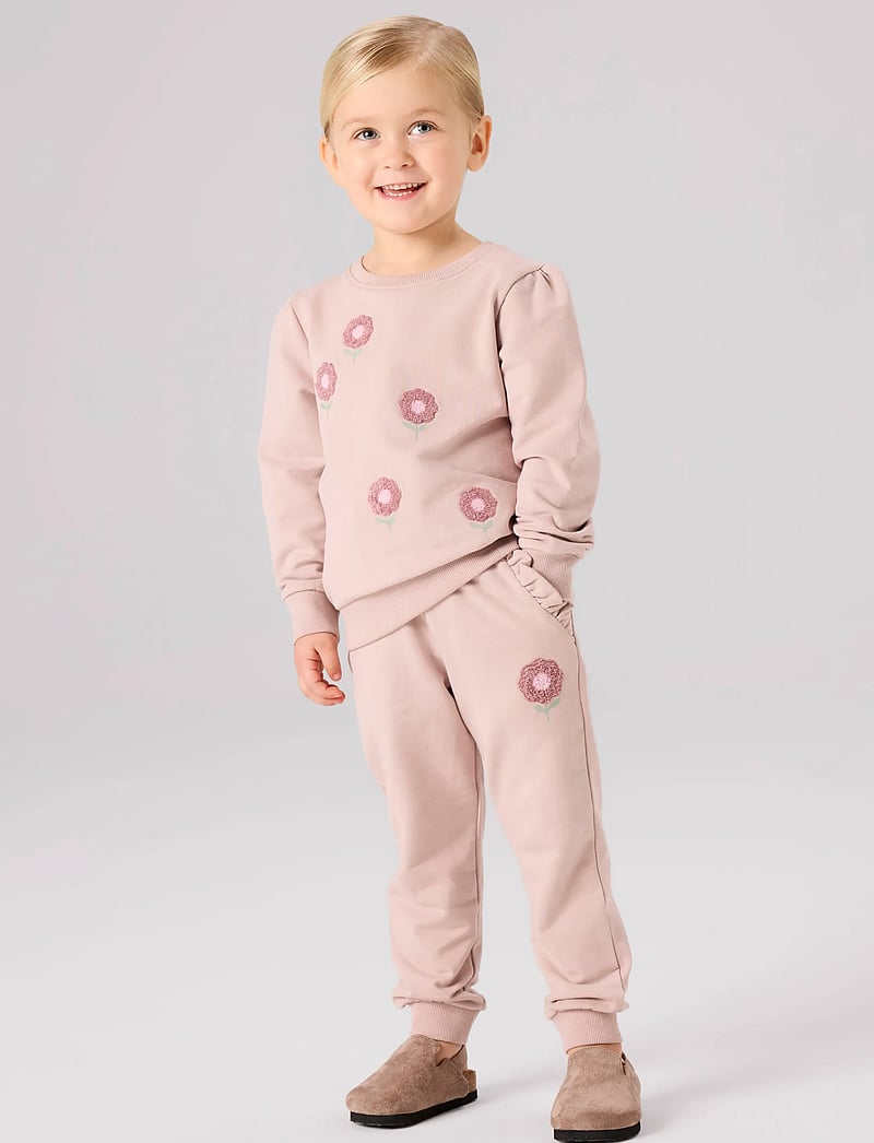 name it - NMFBRIANA SWE PANT BRU - babybukser - shadow gray - 3