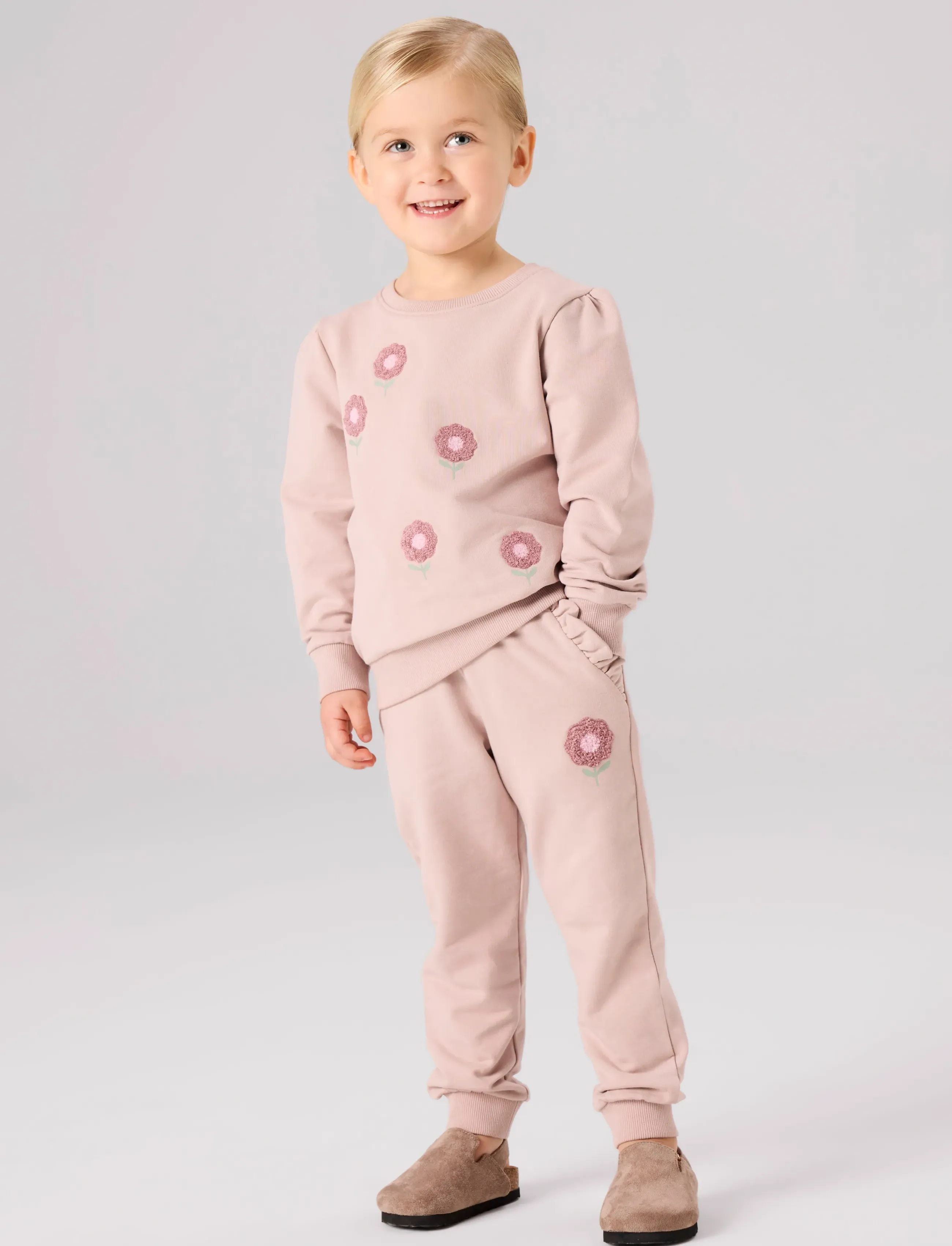 name it - NMFBRIANA SWE PANT BRU - babyhosen - shadow gray - 3