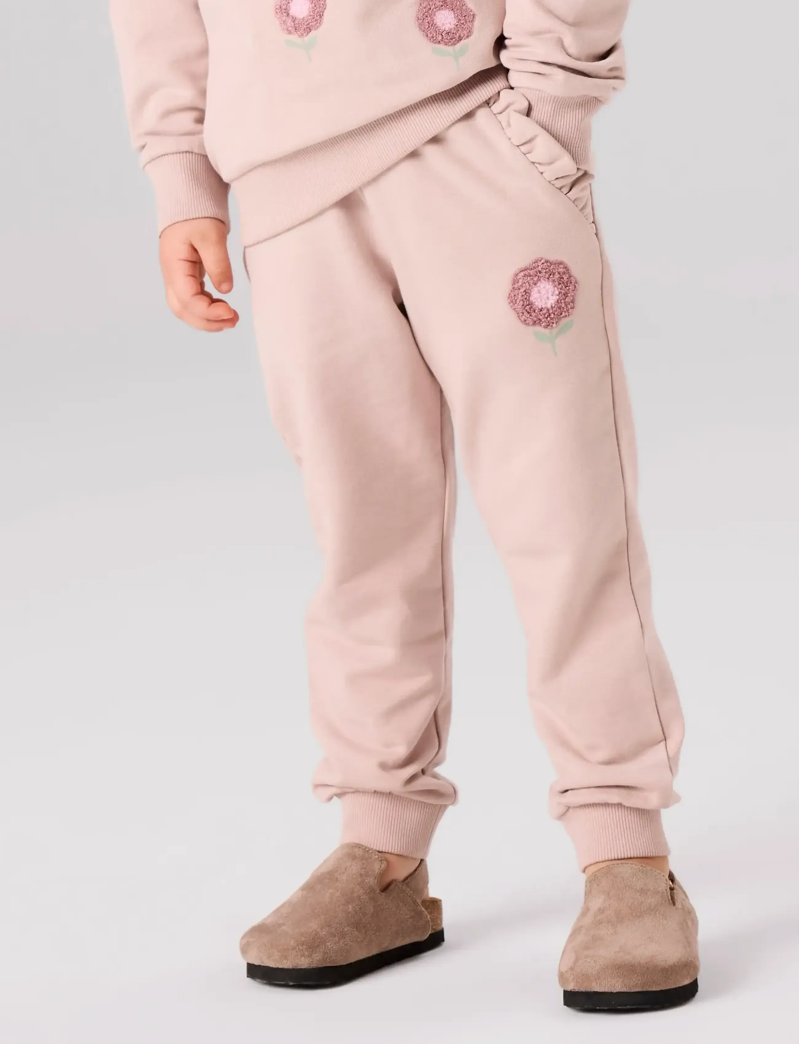 name it - NMFBRIANA SWE PANT BRU - babyhosen - shadow gray - 4