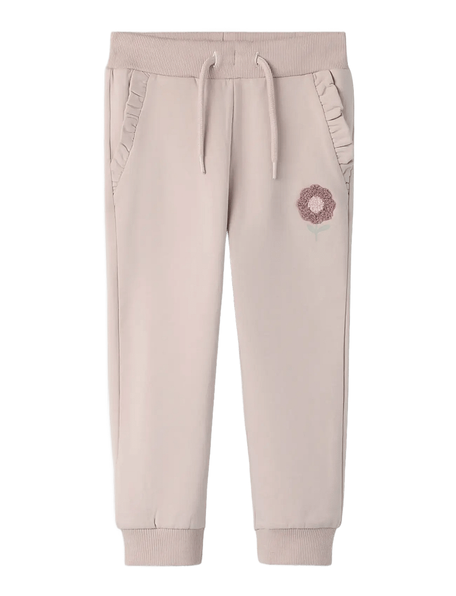 name it - NMFBRIANA SWE PANT BRU - babyhosen - shadow gray - 2