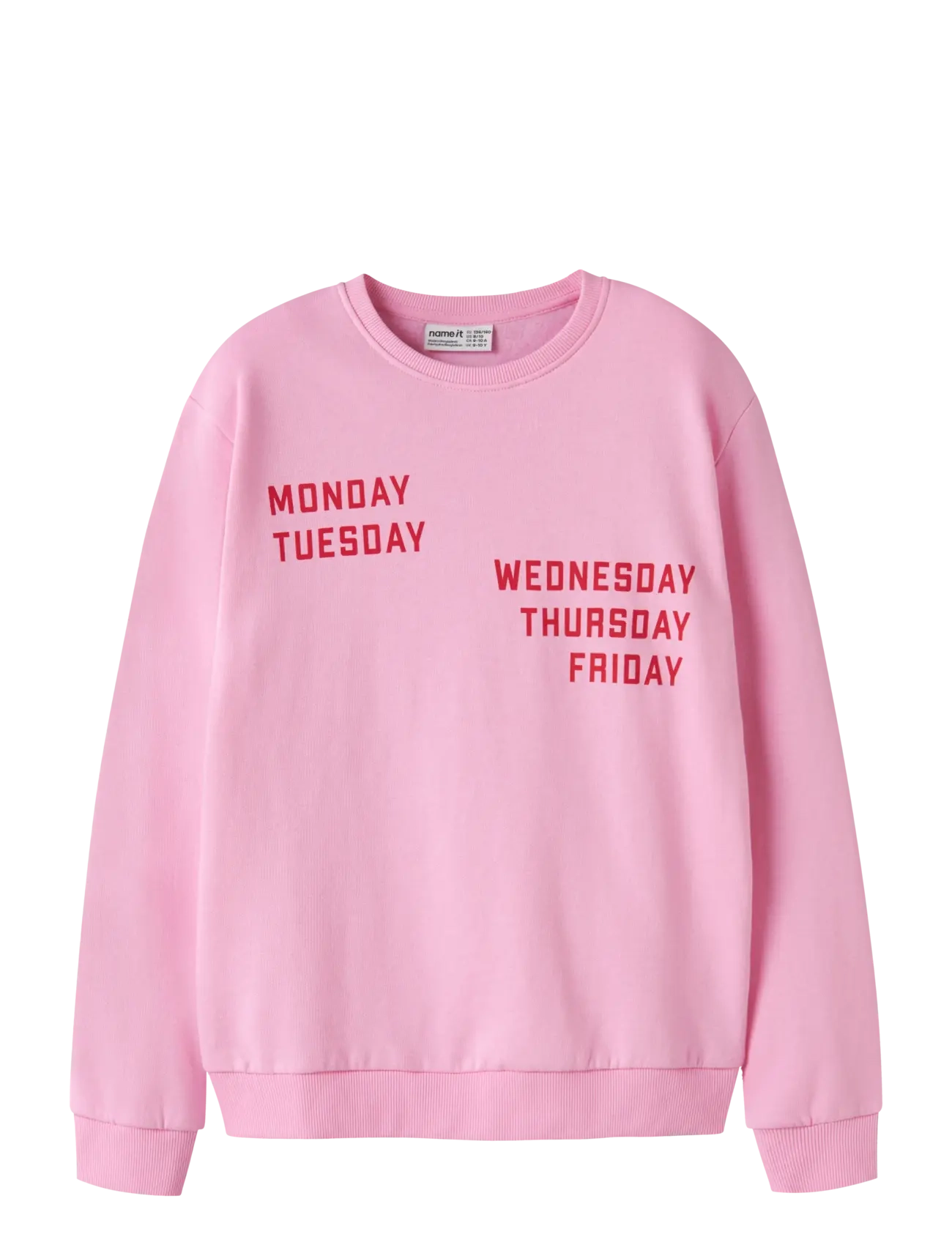 name it NKFLIOCA LS NREG SWEAT BRU - Kläder - BEGONIA PINK / pink/rose