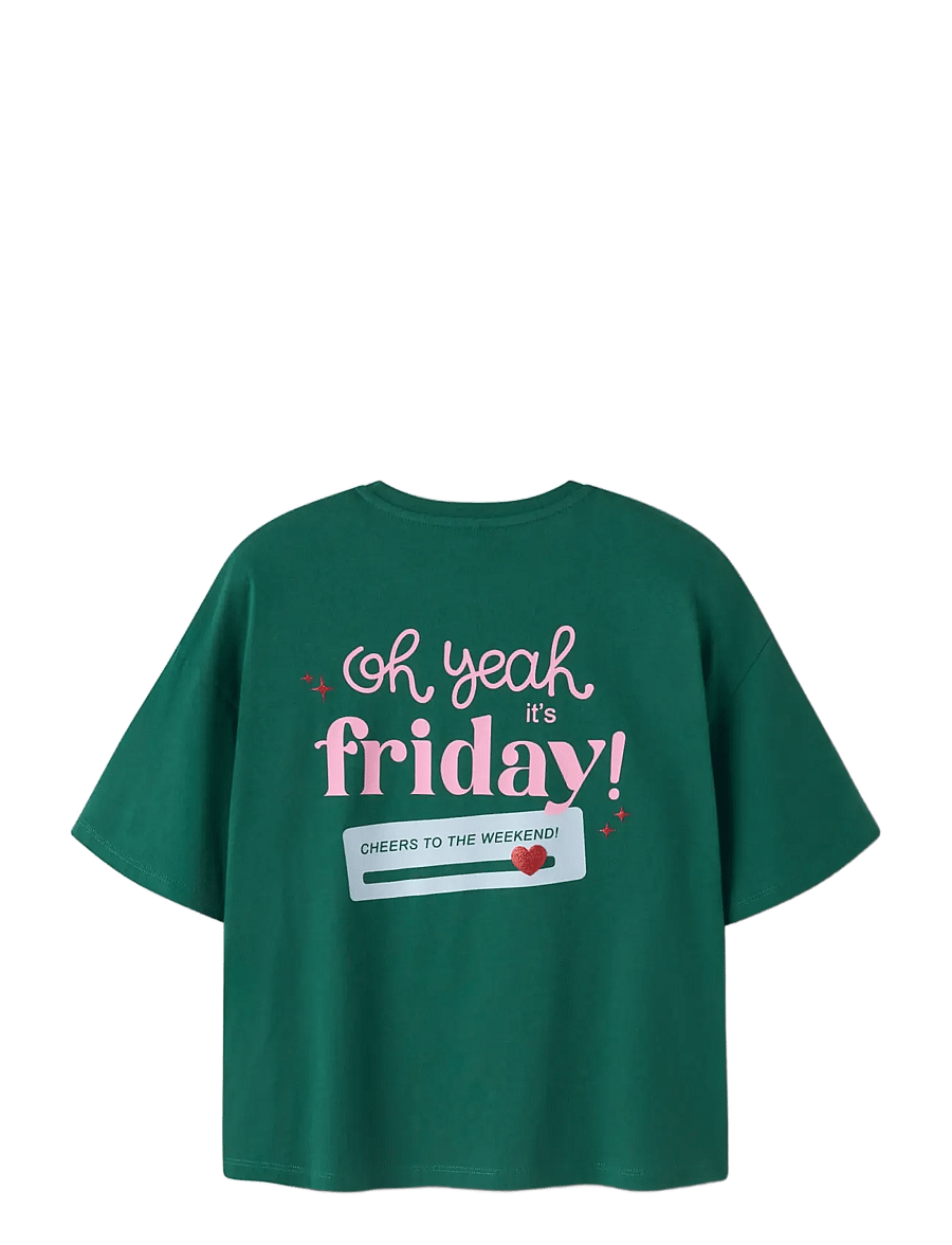 name it - NKFLTOM SS RLX TOP - lühikeste varrukatega t-särgid - evergreen - 1