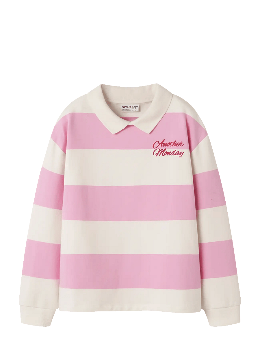 name it - NKFLITOPOL LS RLX POLO SWEAT - begonia pink - 0