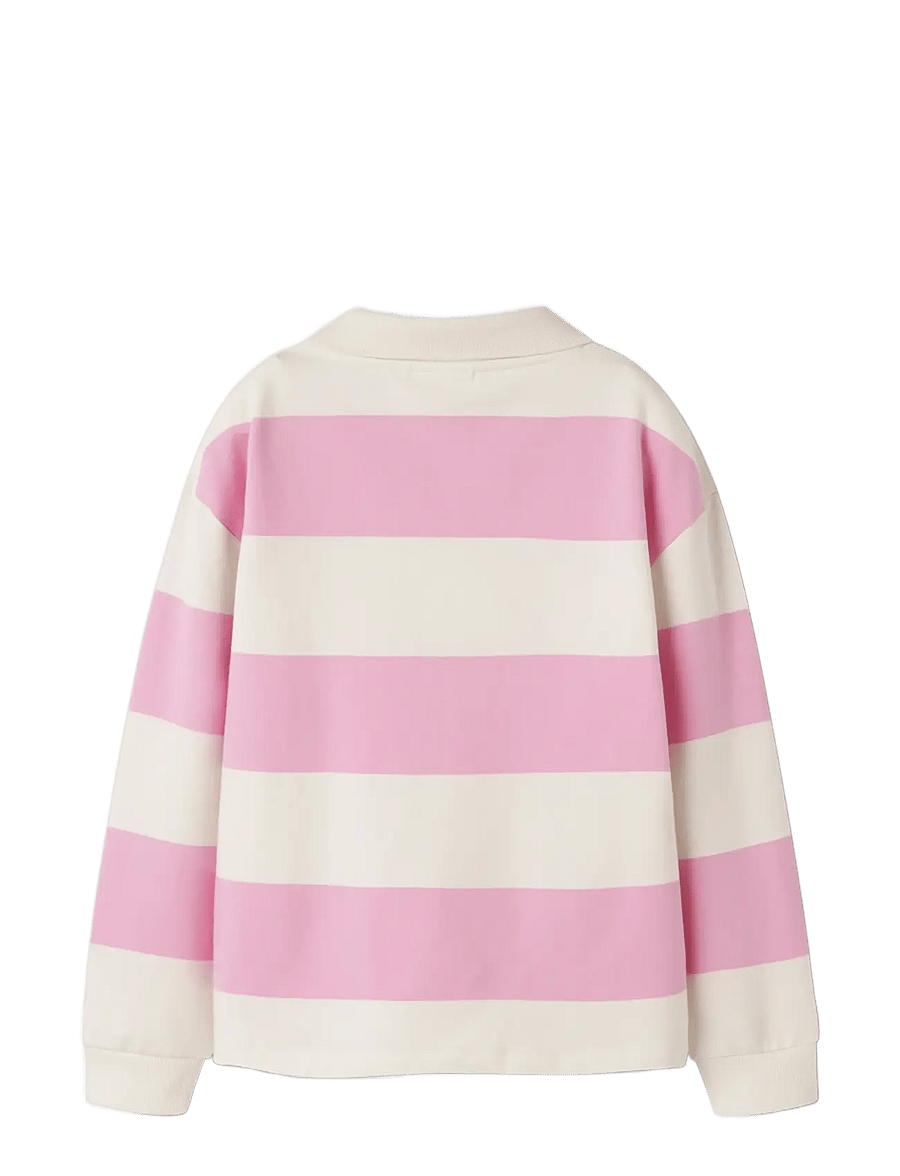 name it - NKFLITOPOL LS RLX POLO SWEAT - begonia pink - 1