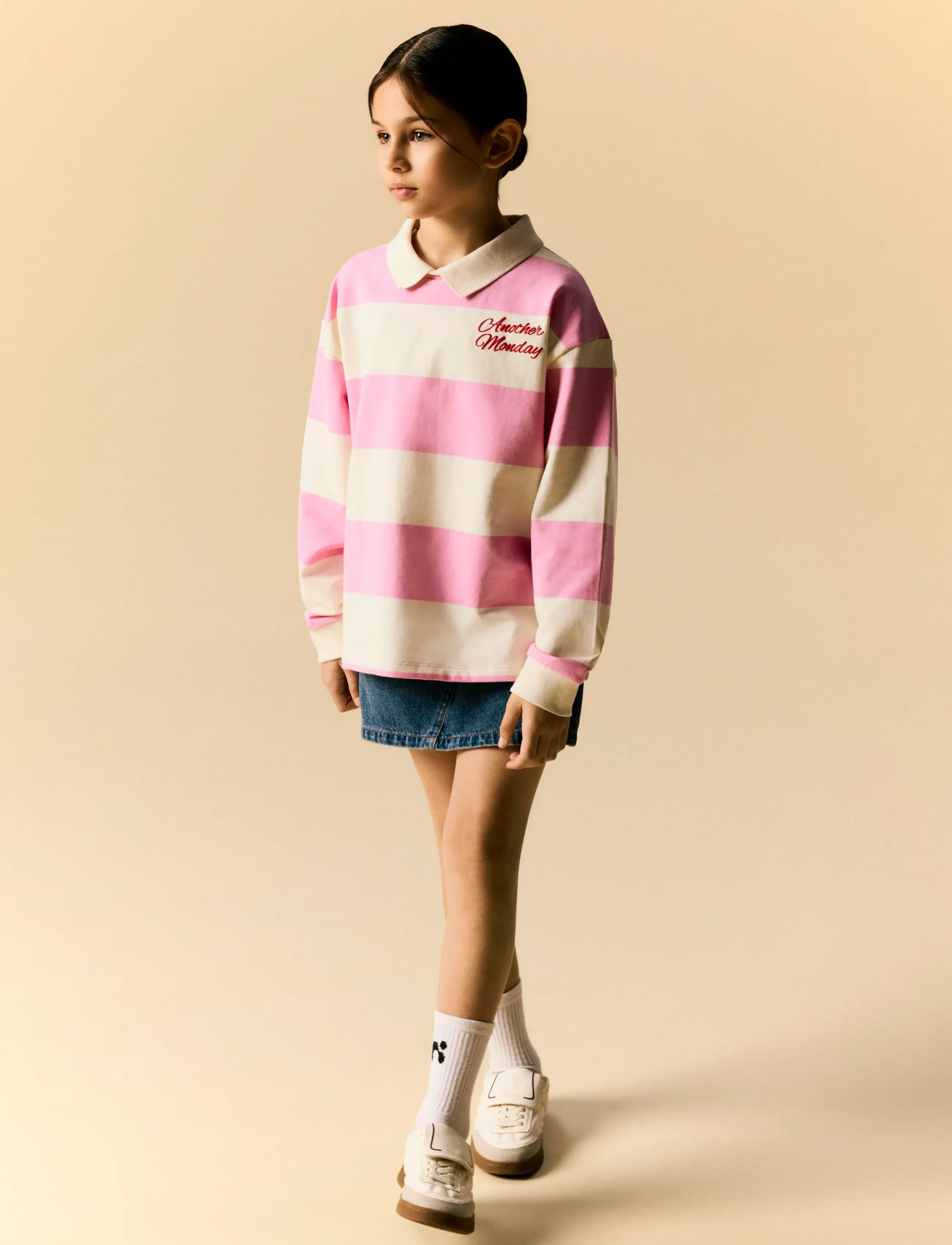 name it - NKFLITOPOL LS RLX POLO SWEAT - begonia pink - 2
