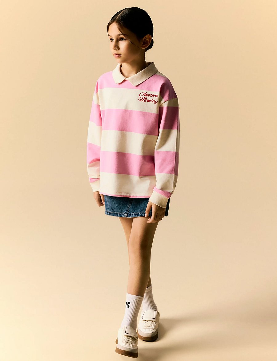 name it - NKFLITOPOL LS RLX POLO SWEAT - begonia pink - 2