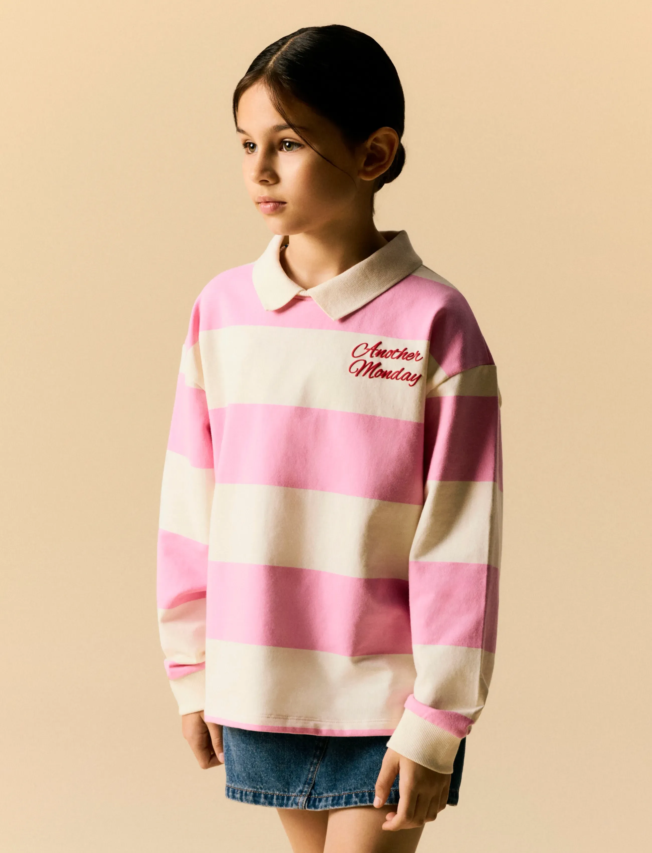 name it - NKFLITOPOL LS RLX POLO SWEAT - begonia pink - 3