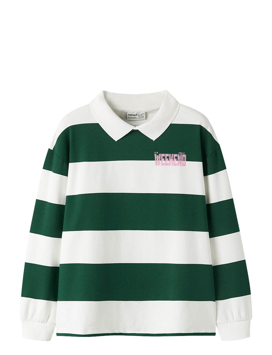name it - NKFLITOPOL LS RLX POLO SWEAT - evergreen - 0
