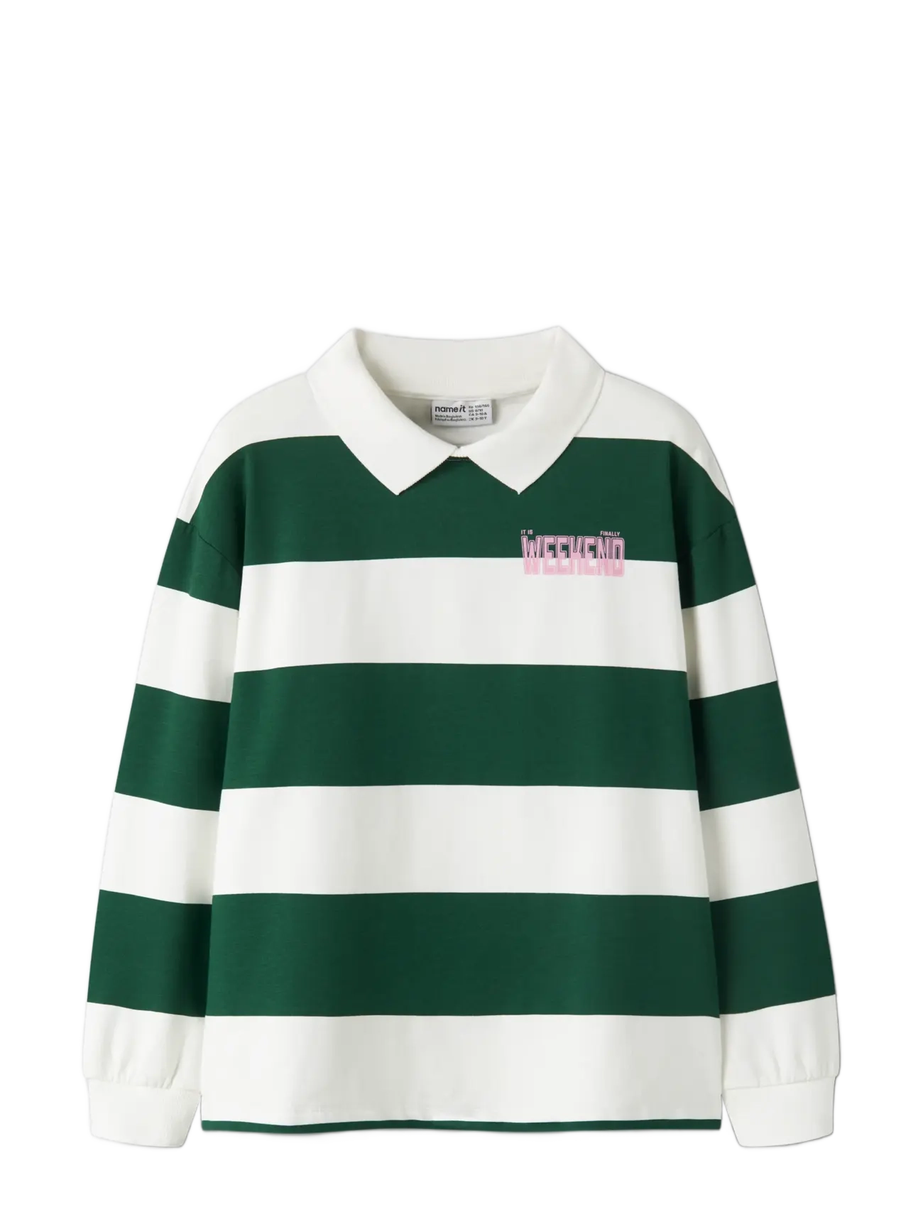 name it - NKFLITOPOL LS RLX POLO SWEAT - evergreen - 2