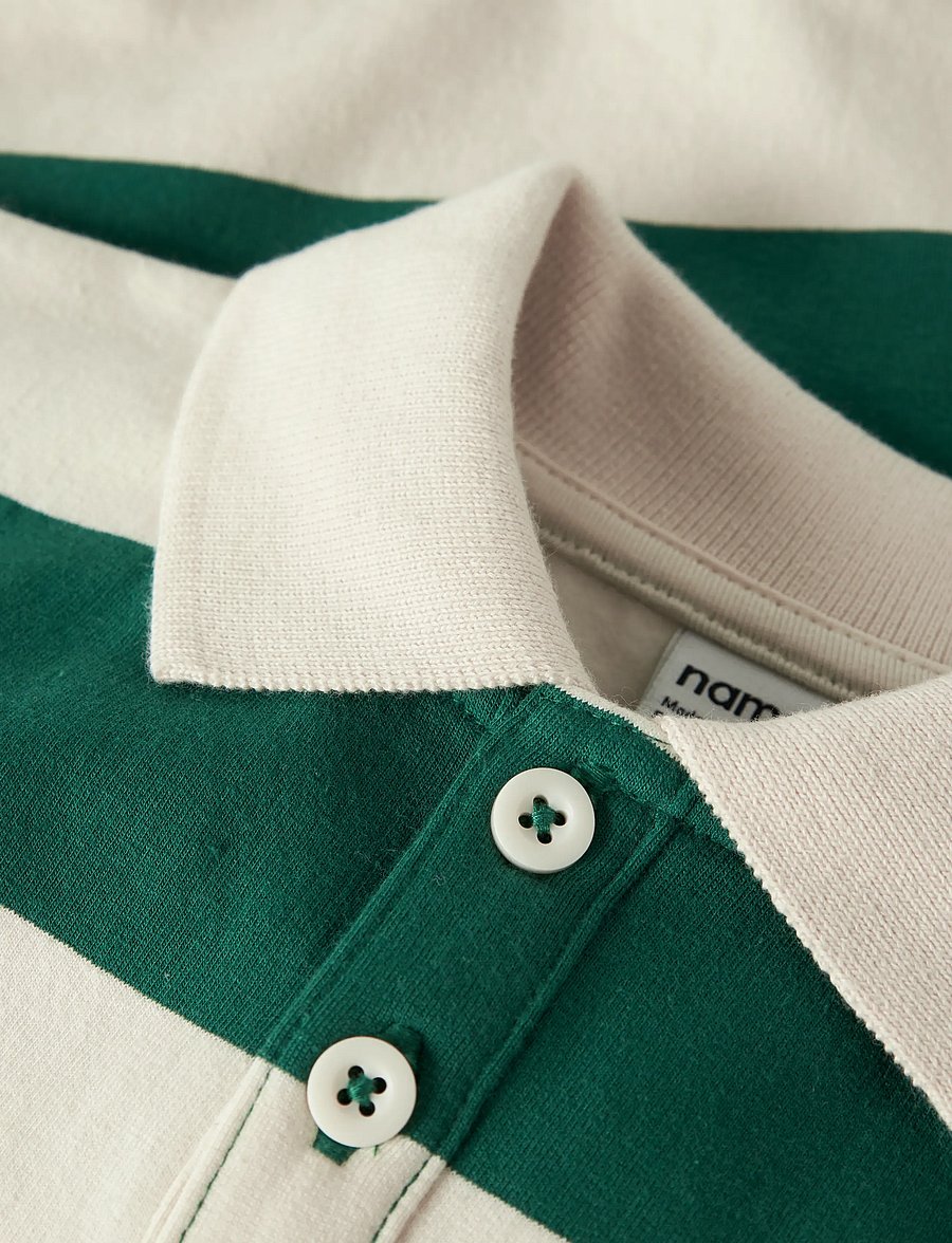 name it - NMMLEV LS NREG SWEAT BRU BOX - långärmade pikéer - evergreen - 5