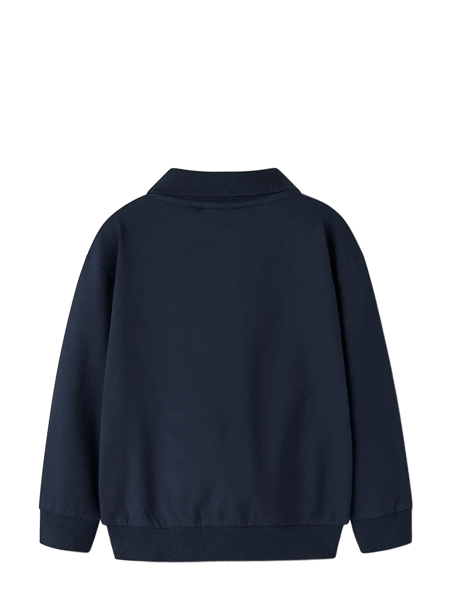 name it - NMMLEV LS NREG SWEAT BRU BOX - lange mouwen poloshirt - navy blazer - 1