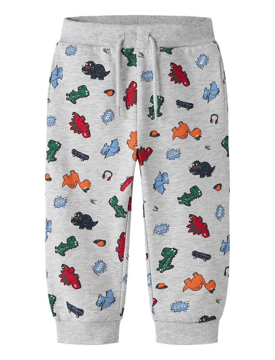 name it - NMMLEON NREG SWEAT PANT BRU BOX - light grey melange - 0