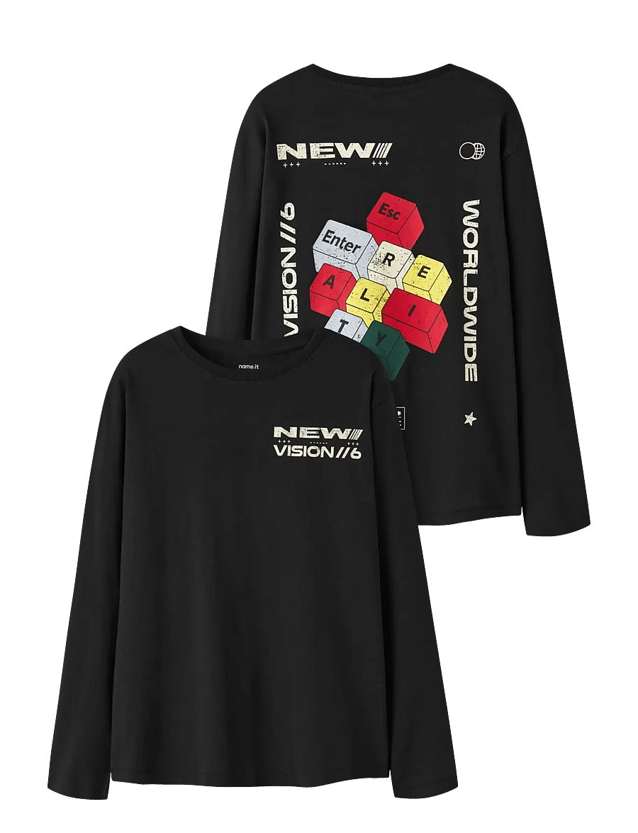 name it - NKMLOWEN LS NREG TOP BOX - black - 0