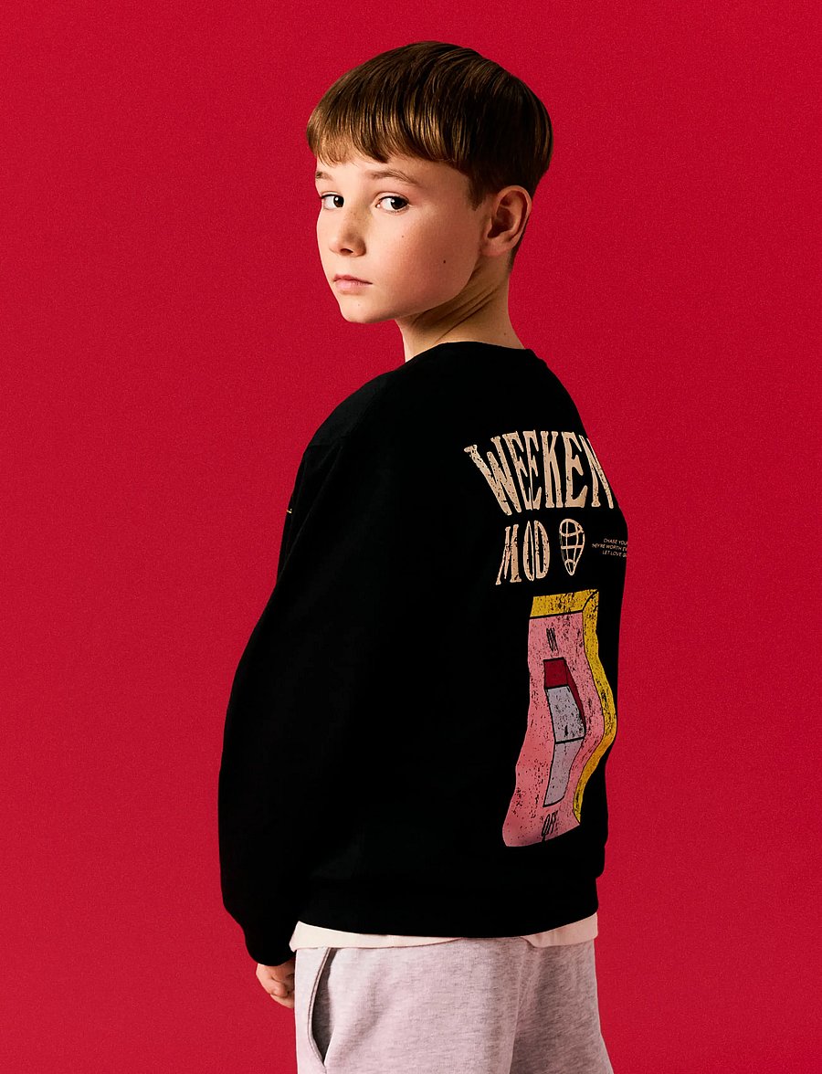 name it - NKMLAZARUS LS NREG SWEAT BRU BOX - black - 0