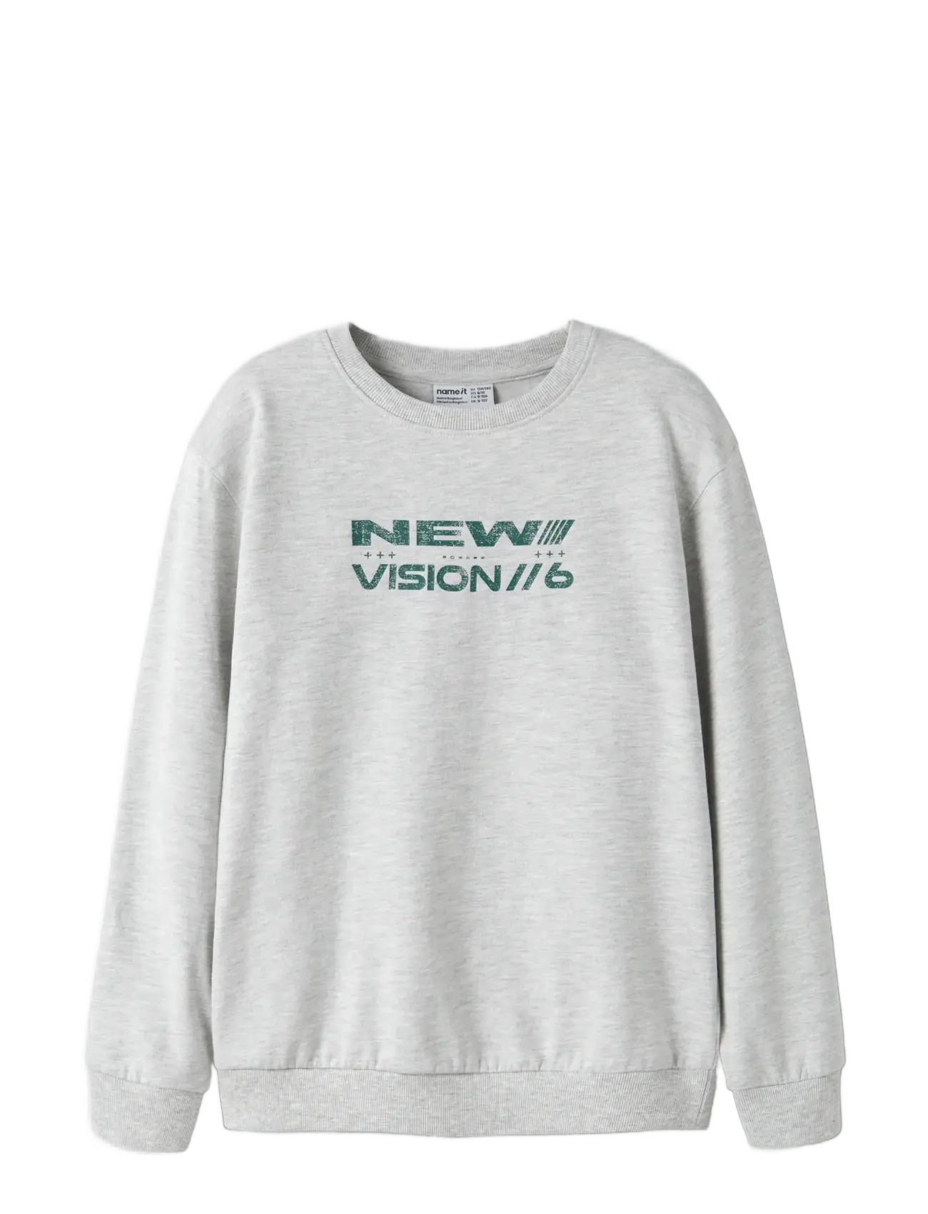 name it - NKMLAZARUS LS NREG SWEAT BRU BOX - light grey melange - 2