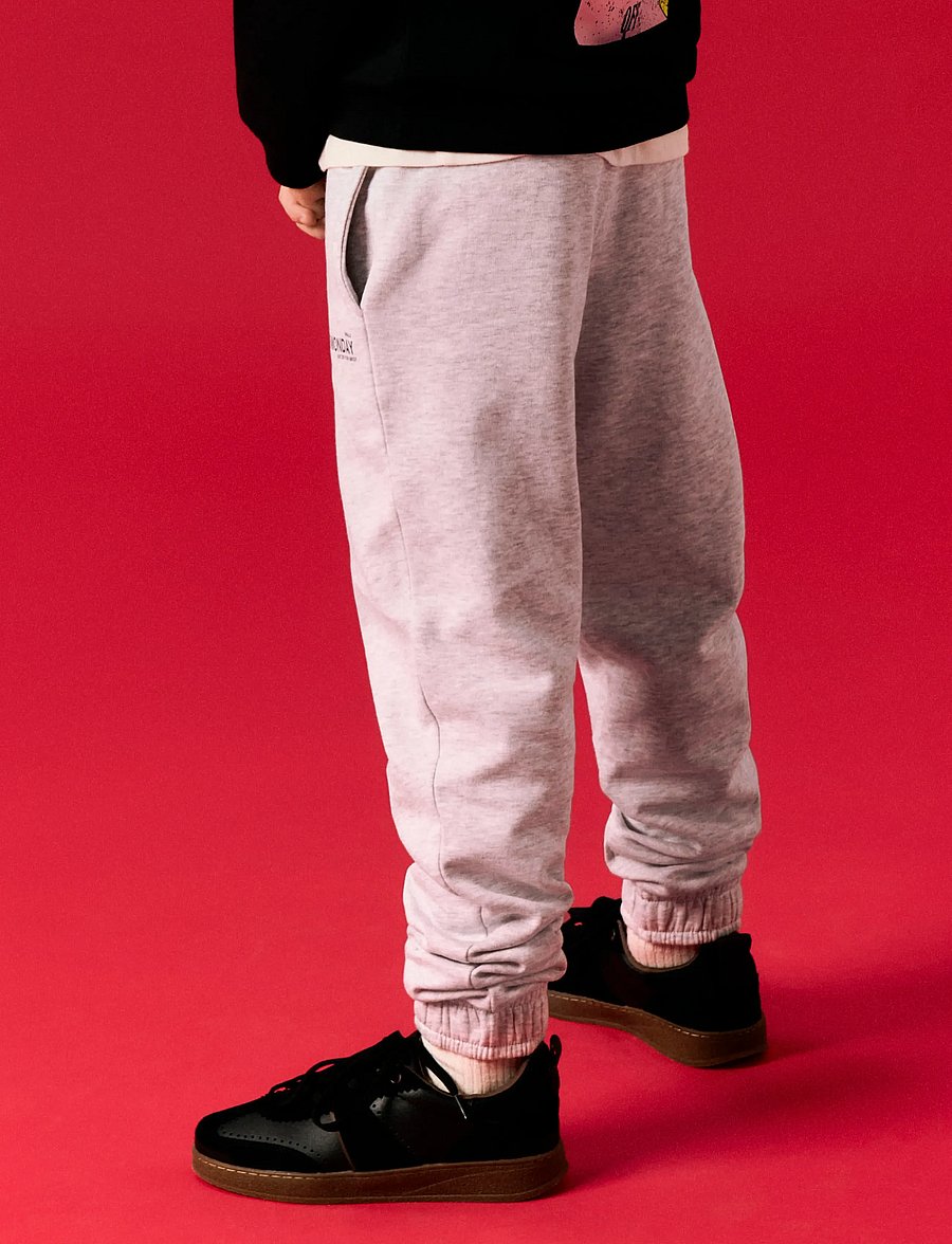 name it - NKMLELAND RLX SWEAT PANT BRU BOX - mjukisbyxor - light grey melange - 3