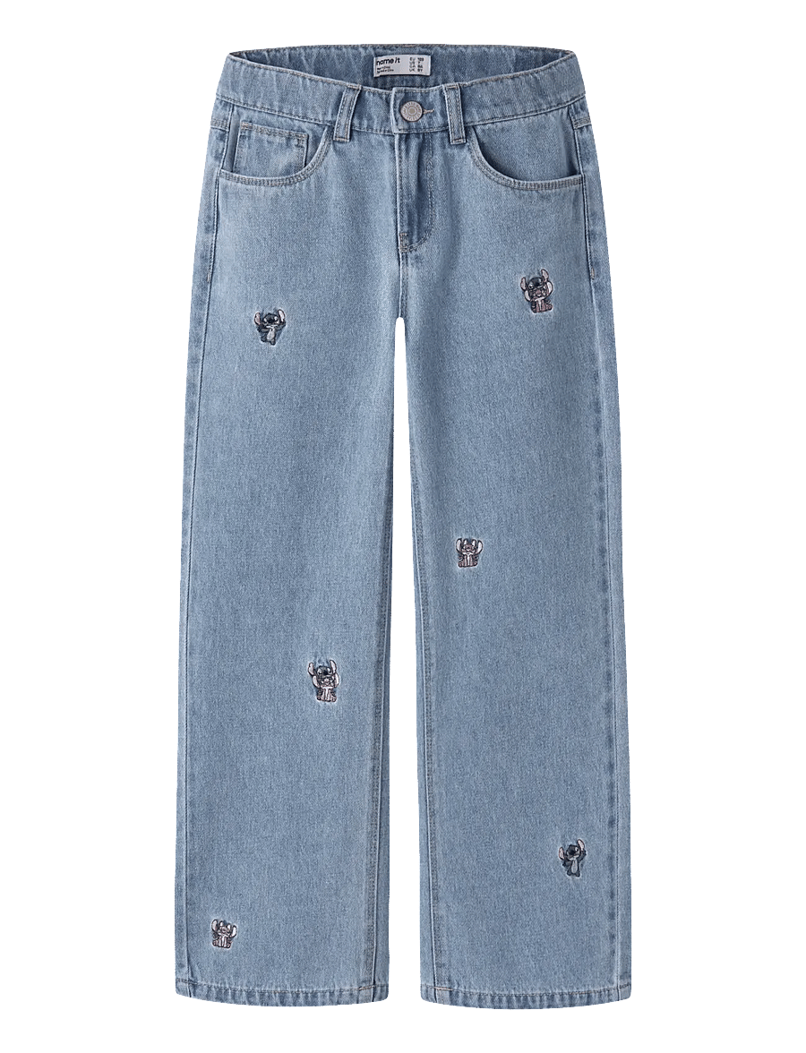 name it - NKF STITCH WIDE JEANS 4999-ZA LNOOS WDI - hosen mit weitem bein - light blue denim - 0