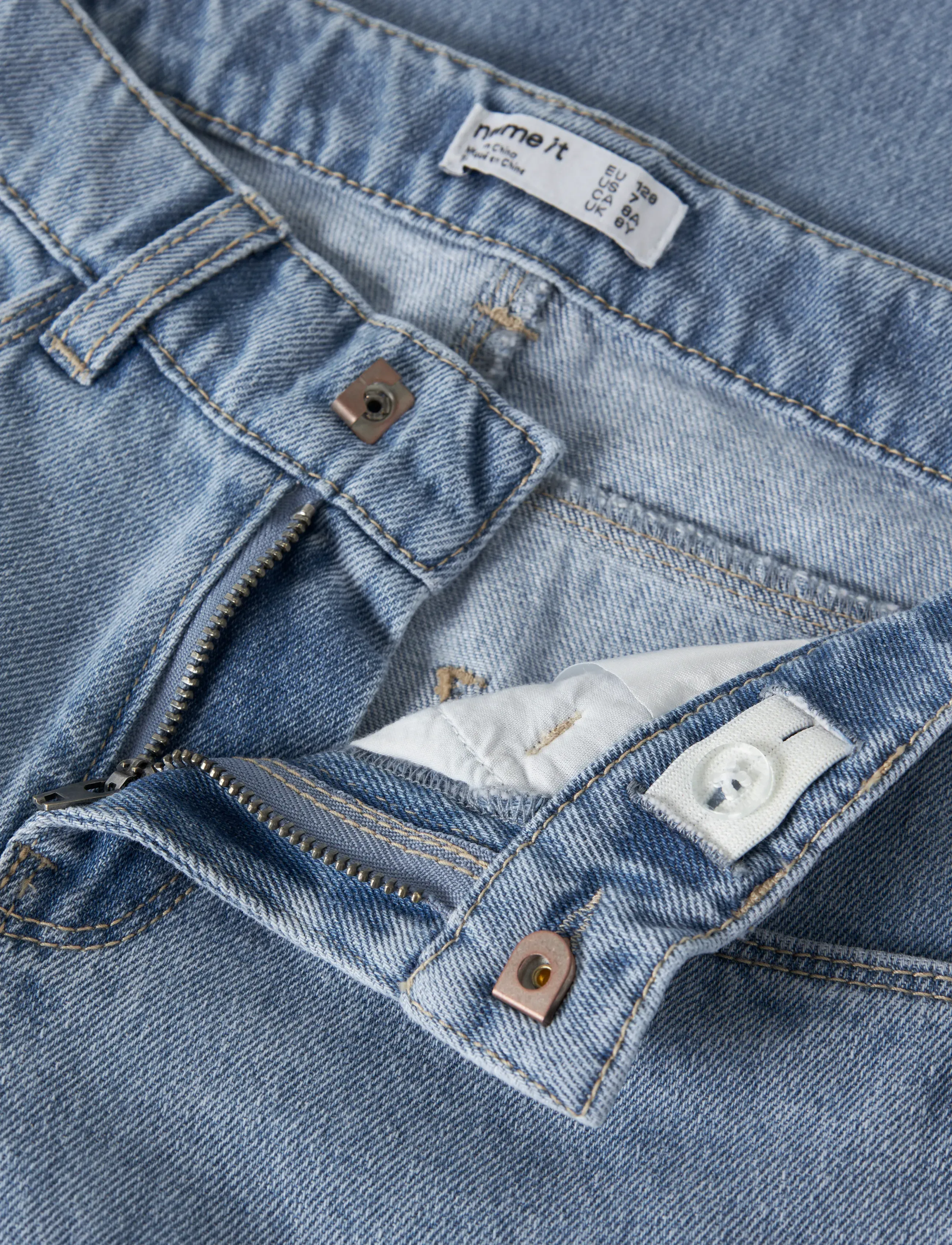 name it - NKF STITCH WIDE JEANS 4999-ZA LNOOS WDI - hosen mit weitem bein - light blue denim - 3