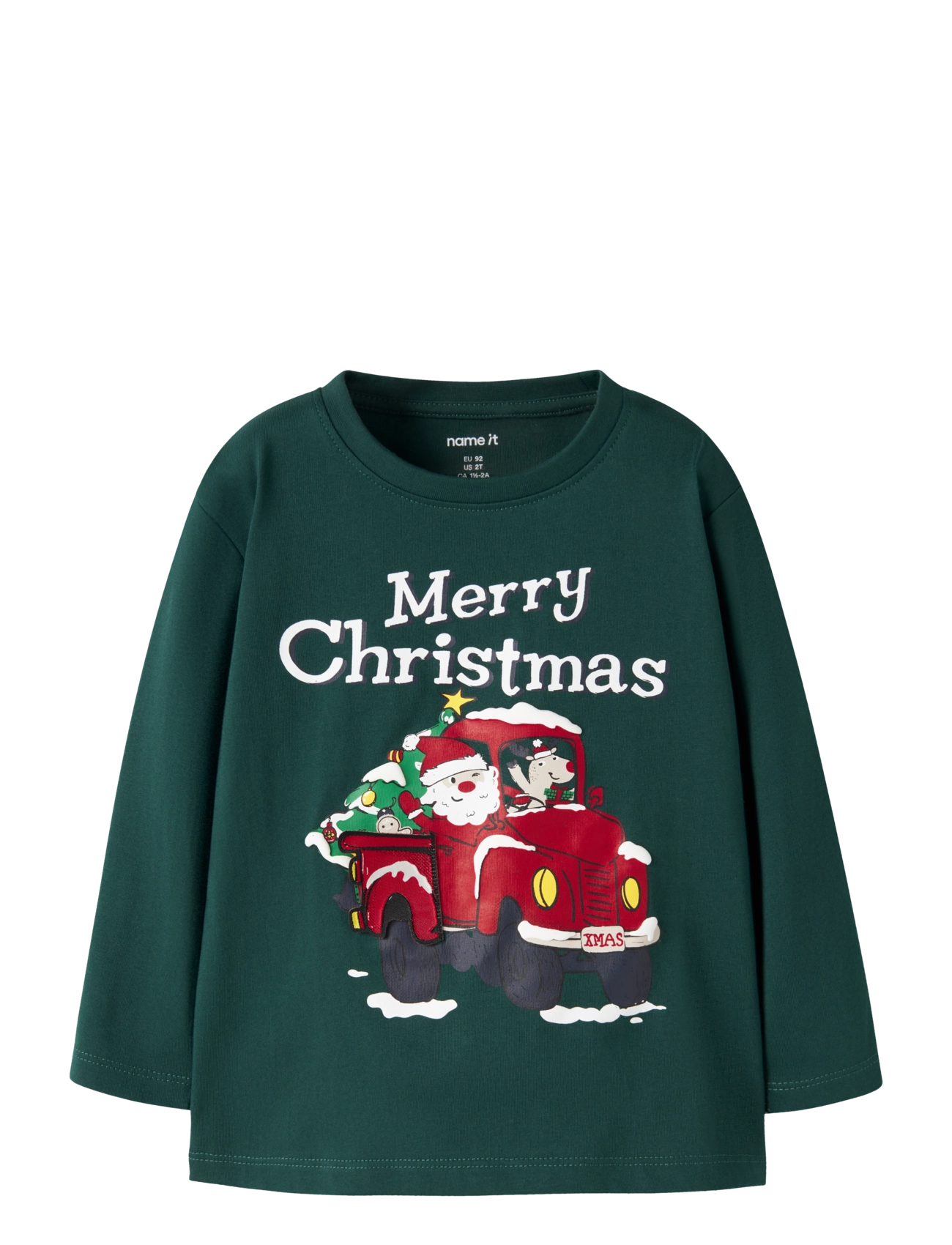 name it NMMRISPUS LS NREG TOP - Oberteile & T-Shirts - BOTANICAL GARDEN / green