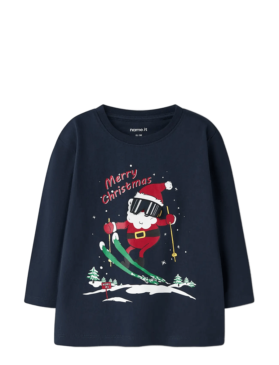 name it - NMMRISPUS LS NREG TOP - langärmelig - navy blazer - 2
