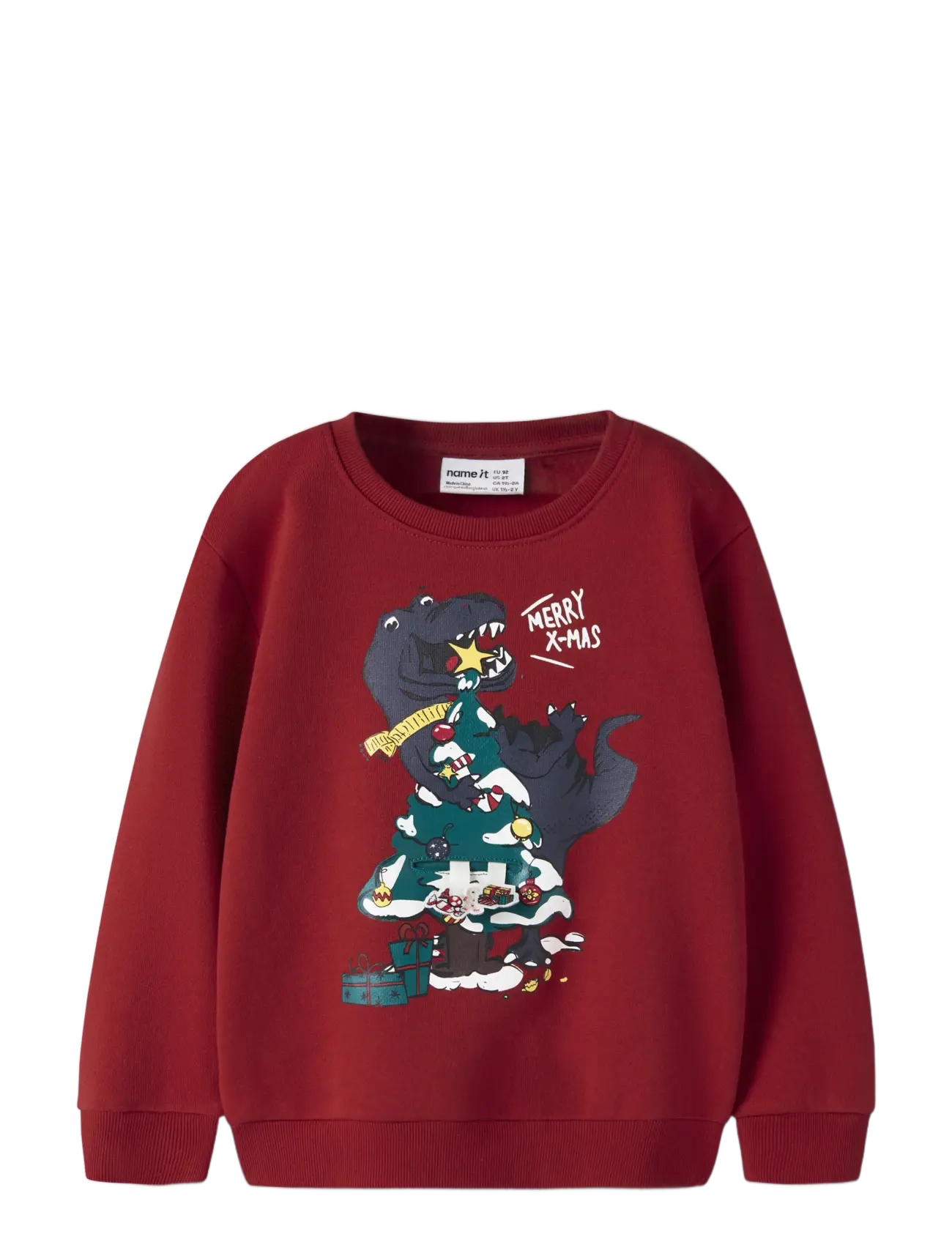 name it - NMMRANE LS NREG SWEAT BRU - sweatshirts - red dahlia - 2