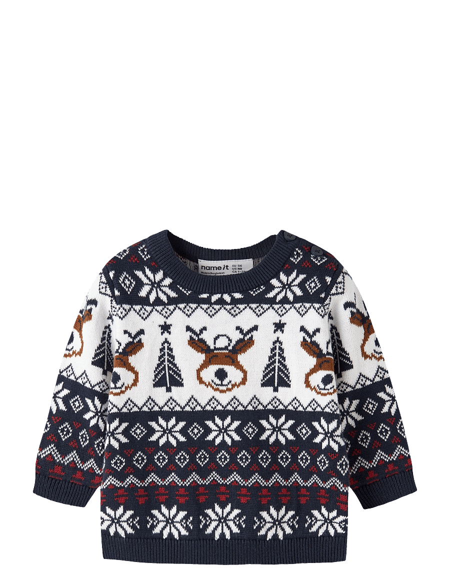 name it - NBNRISMAS LS KNIT - navy blazer - 0