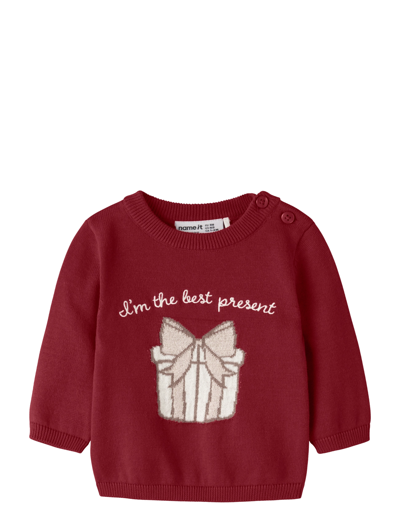 name it NBFRISSE LS KNIT - Jumpers - RED DAHLIA / red